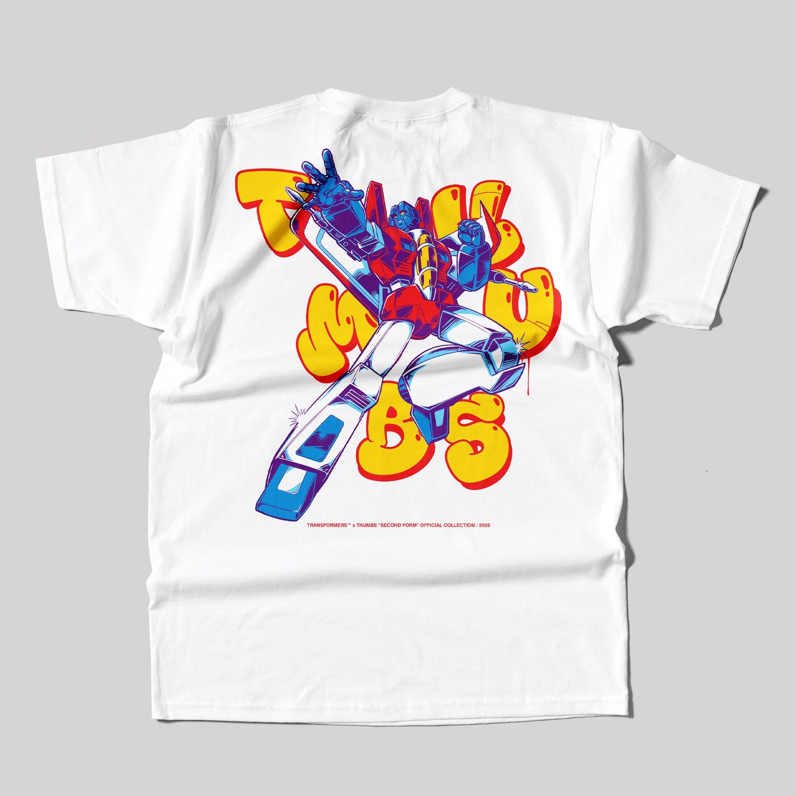 Transformers x THUMBS Starscream Aerosol T - shirt White