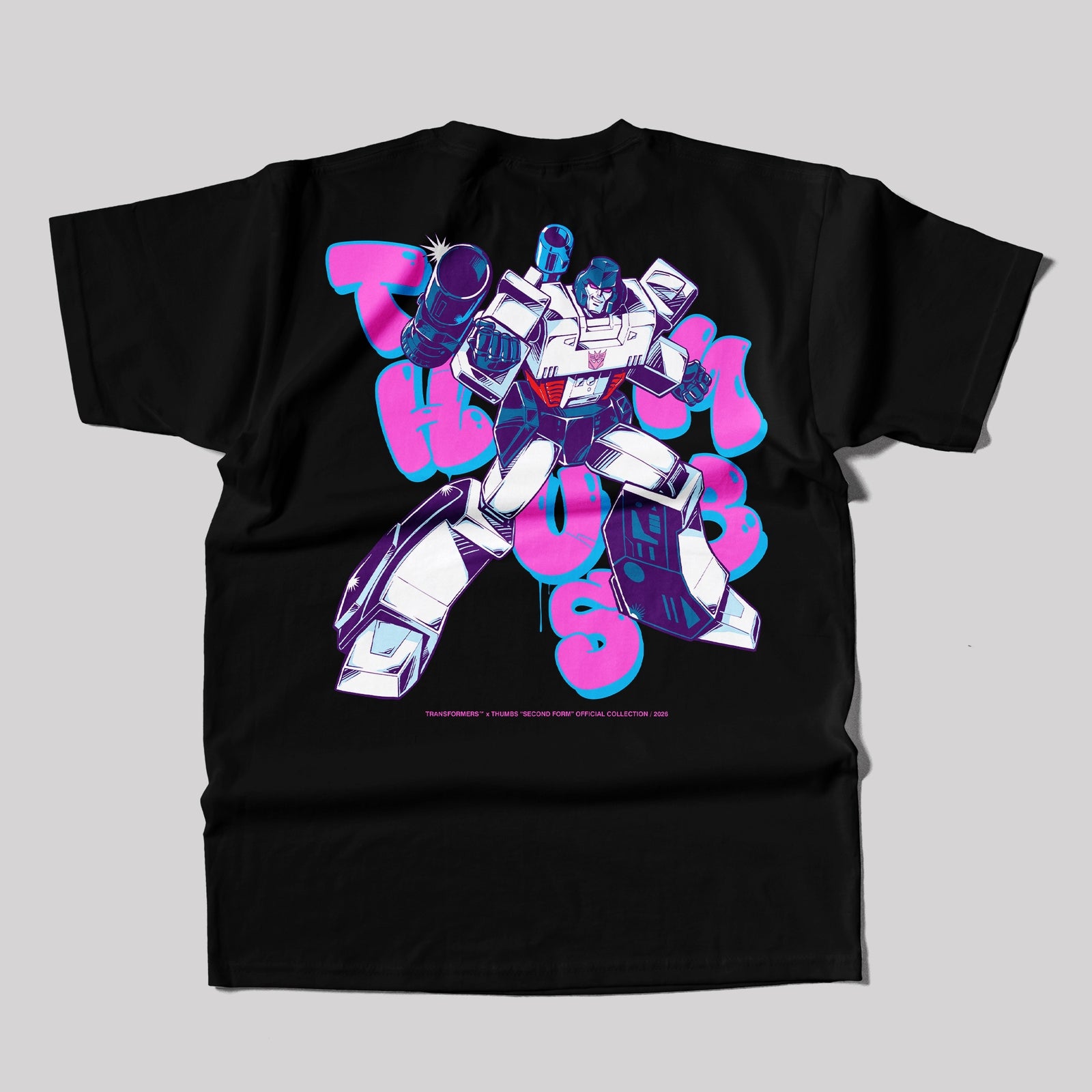 Transformers x THUMBS TT Megatron Aerosol T - shirt Black