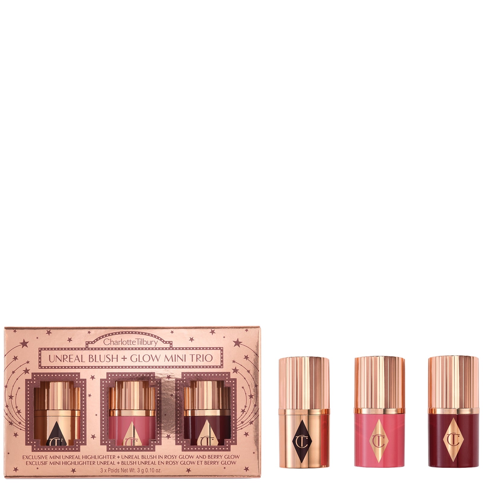 Charlotte Tilbury Unreal Blush + Glow Mini Trio 3 X 3G - Image 3