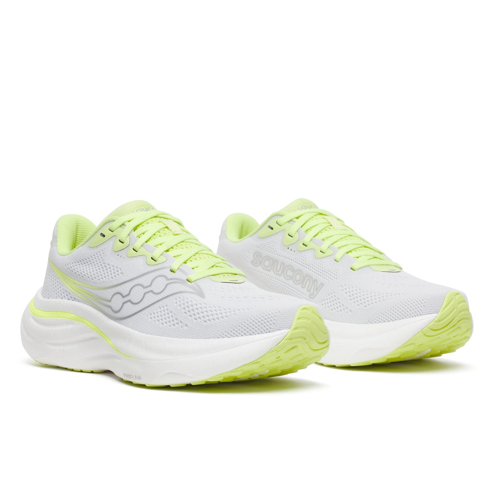 Saucony Femme Ride 19 Trainers - White/Tart