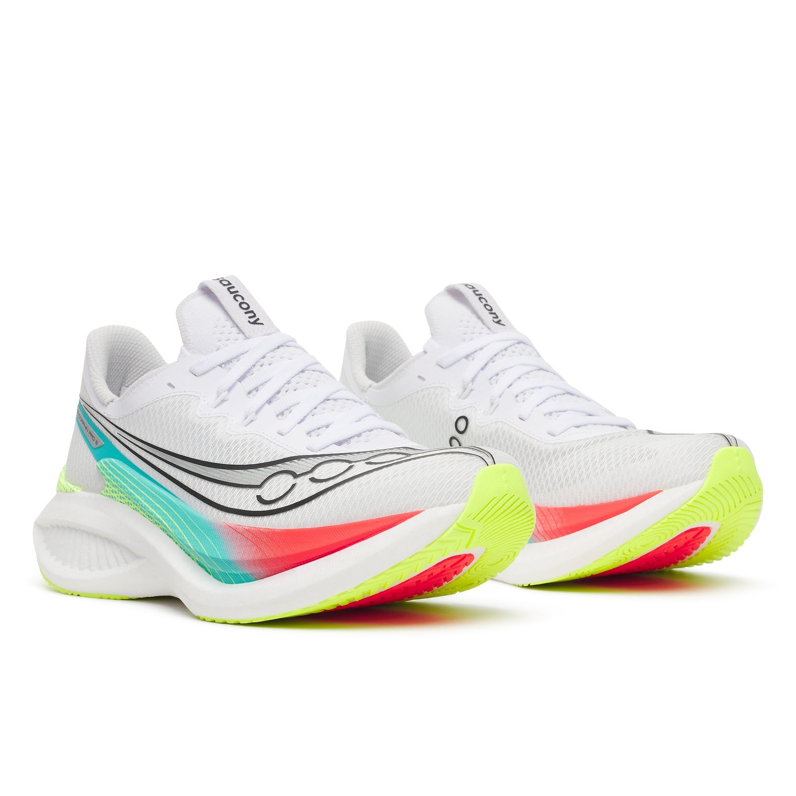 Saucony Femme Endorphin Pro 5 Trainers - Blanc/Multicolore