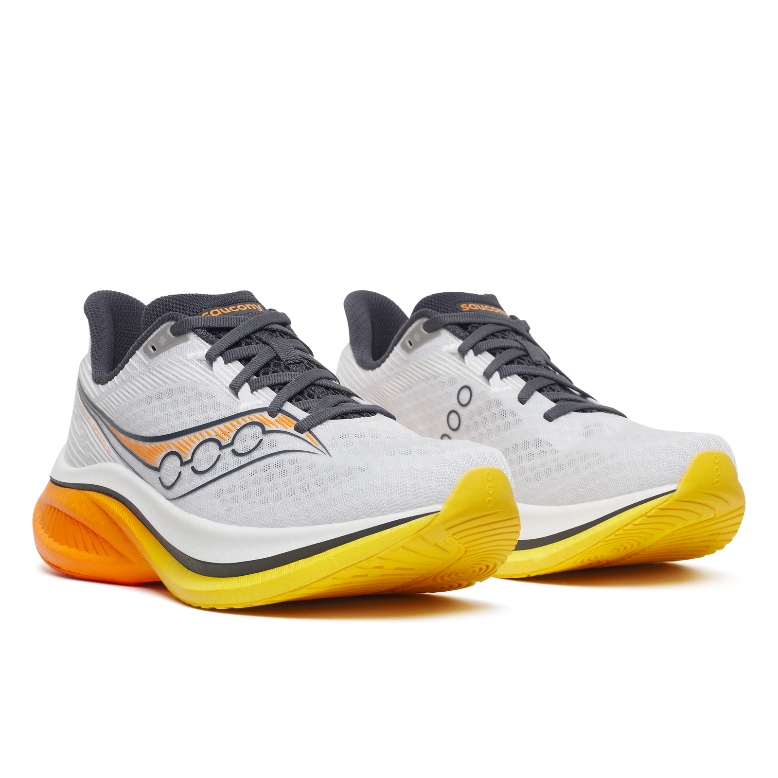 Saucony Homme Endorphin Speed 5 Trainers - White/Fuego