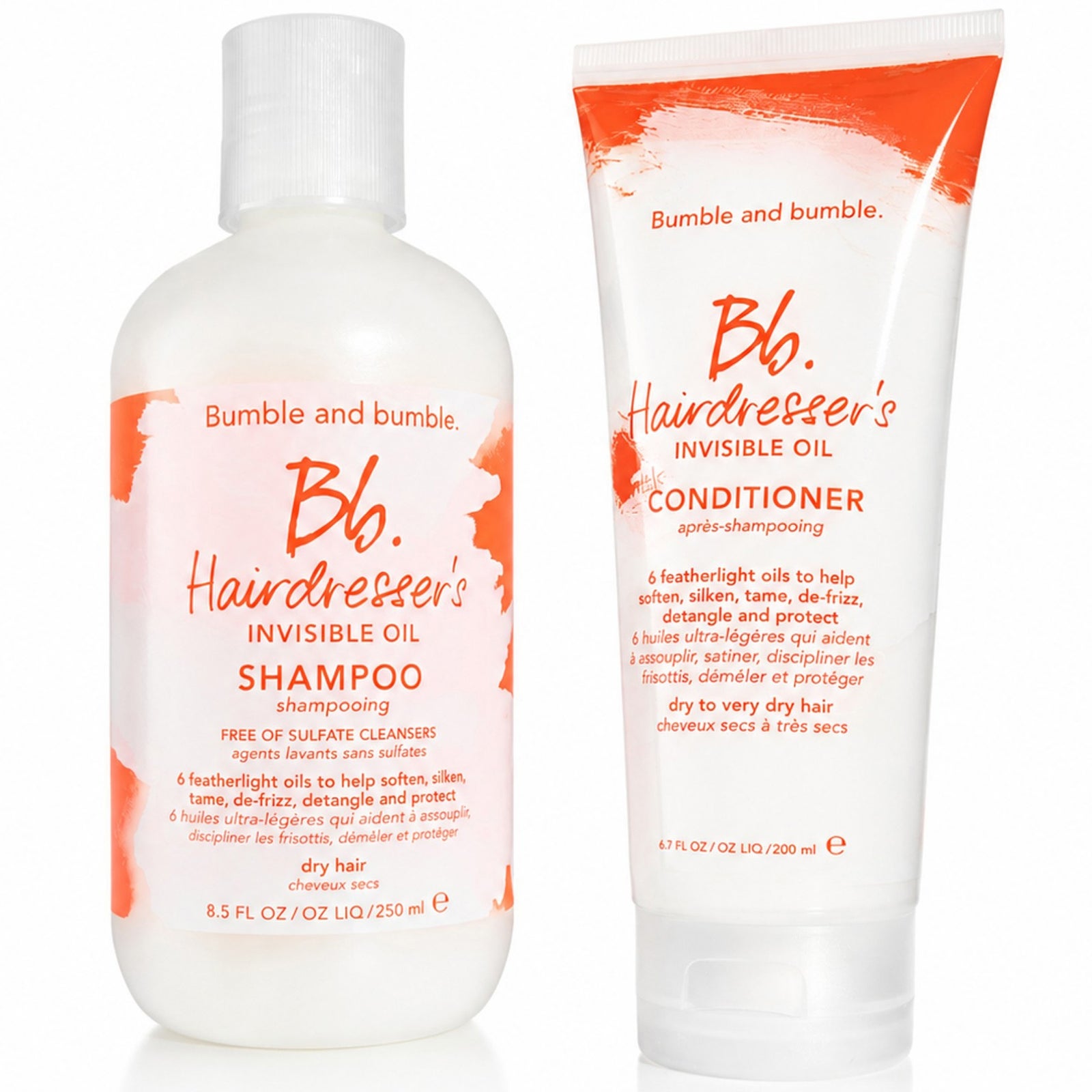Bumble and bumble Hairdresser's Invisible Oil Hydrating Shampoo 250ml & Conditioner 200ml Bundle