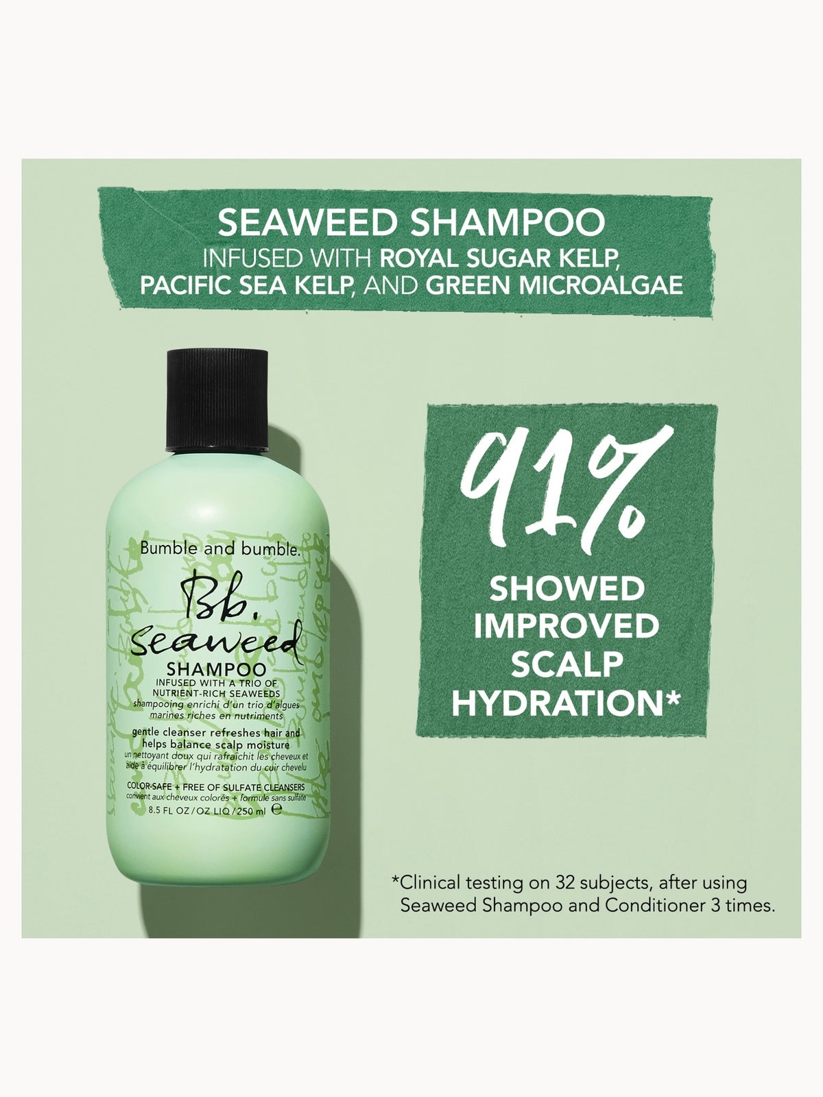 Bumble and bumble Seaweed Nourishing Shampoo 250ml & Seaweed Conditioner 200ml Bundle 4