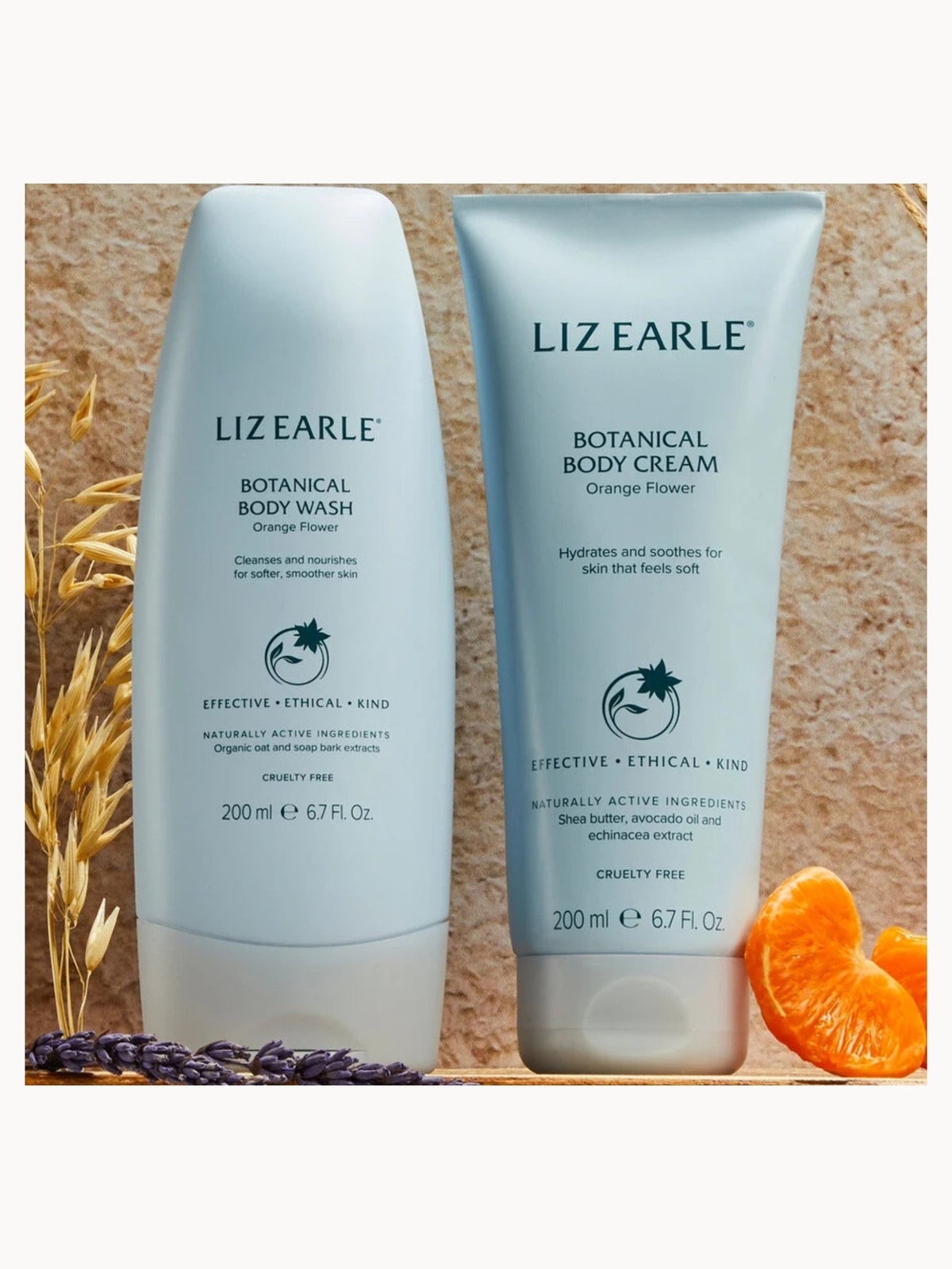 Liz Earle Orange Flower Botanical Body Wash 200ml 3
