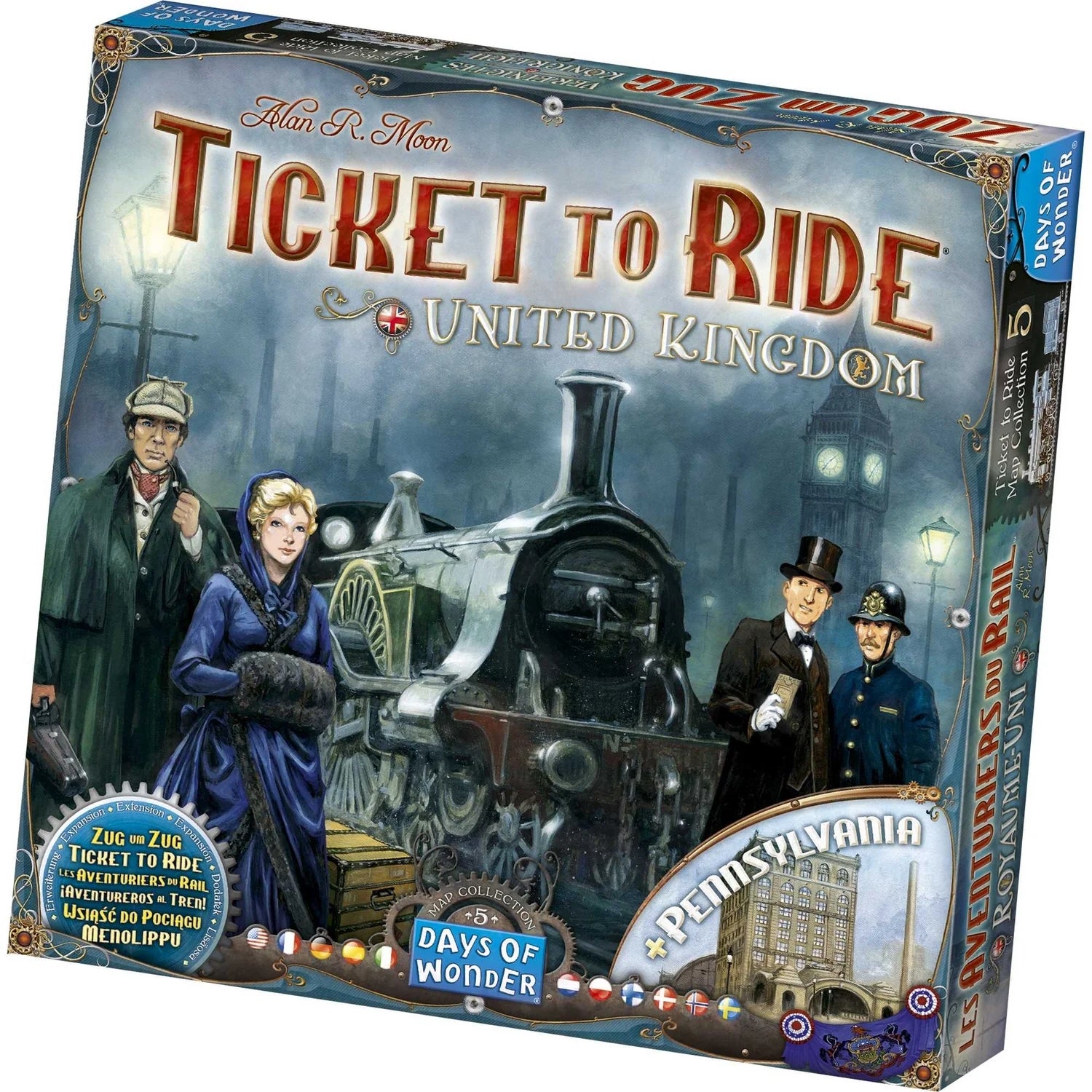 Ticket To Ride Family Board Game United Kingdom & Pennsylvania Map Collection Expansion
