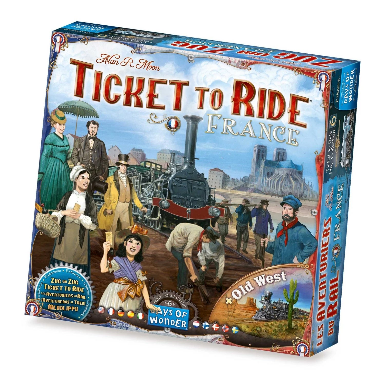 Ticket To Ride Family Board Game France & Old West Map Collection Expansion