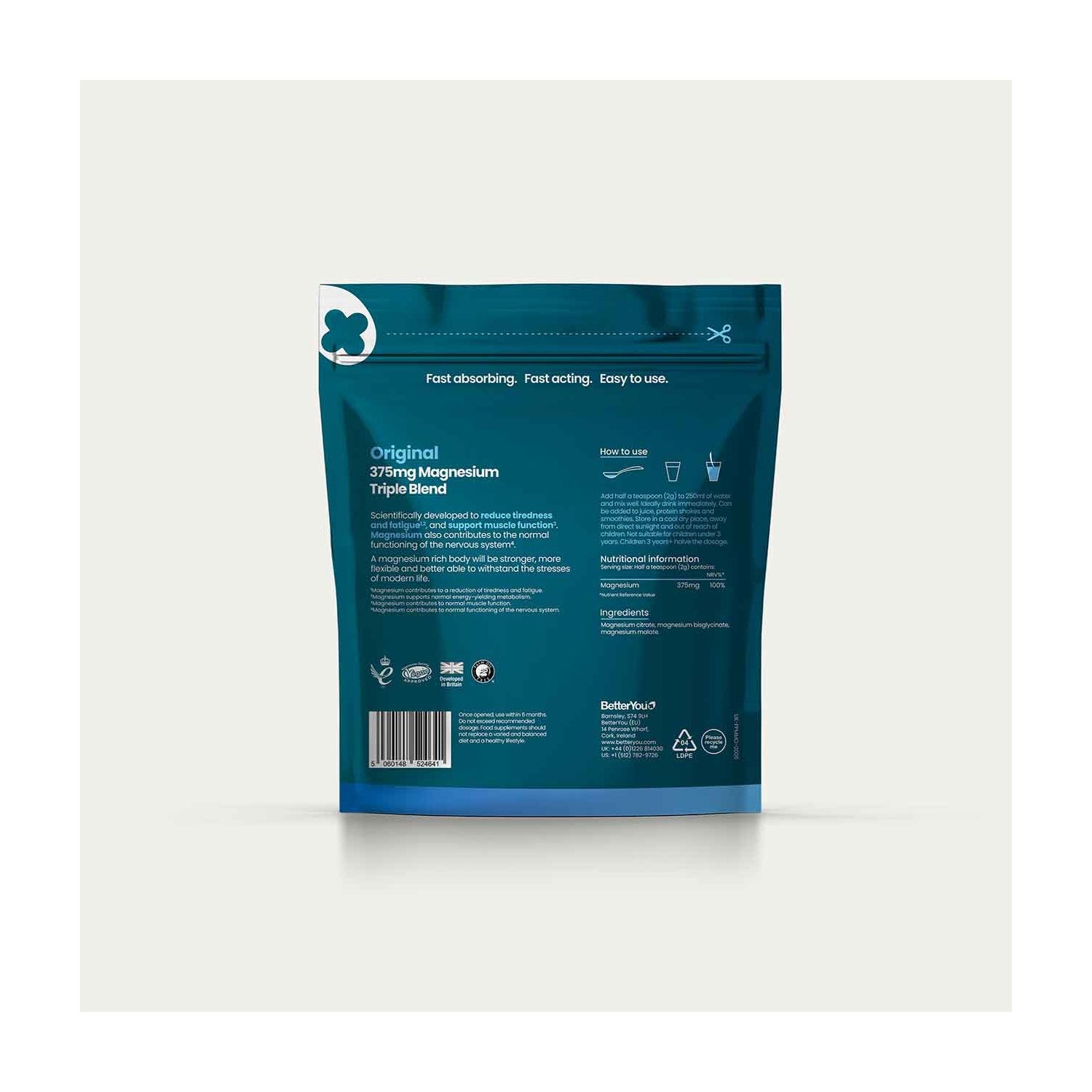 BetterYou Magnesium Original Max Powder 120g