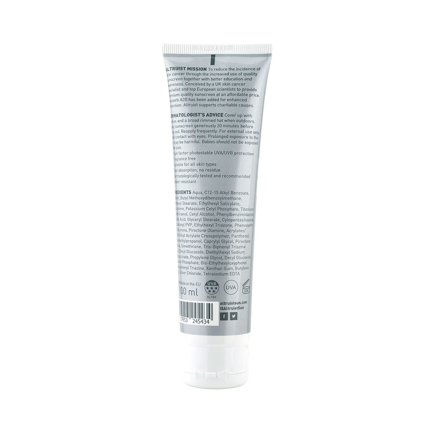 Altruist Sunscreen SPF50 100ml
