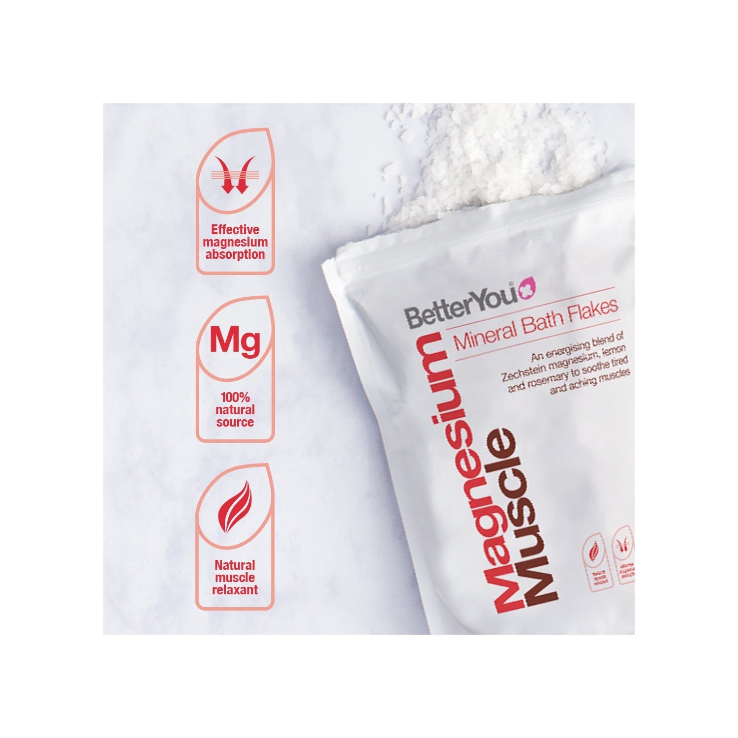 BetterYou Magnesium Muscle Bath Flakes 1kg