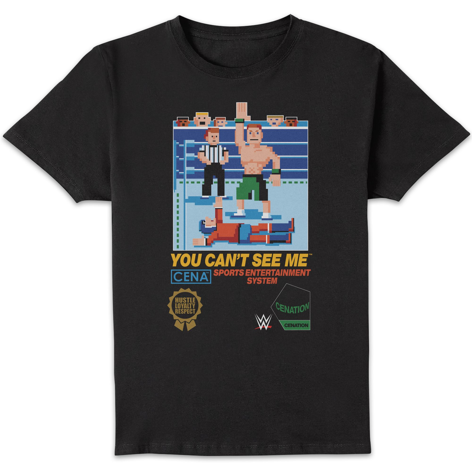 WWE - Cena - Can't See Me T - shirt Black