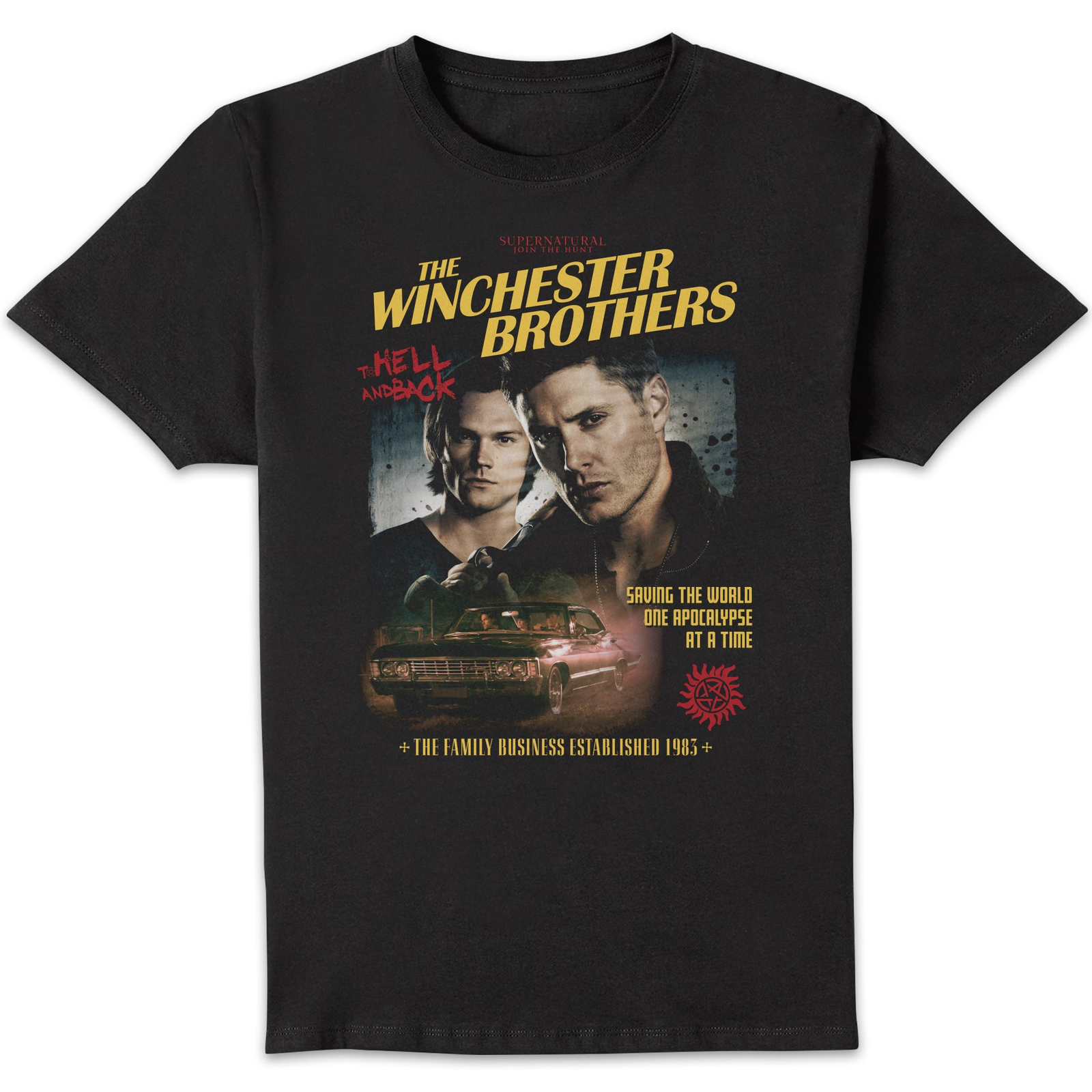 Supernatural - Winchester Bros T - shirt Black