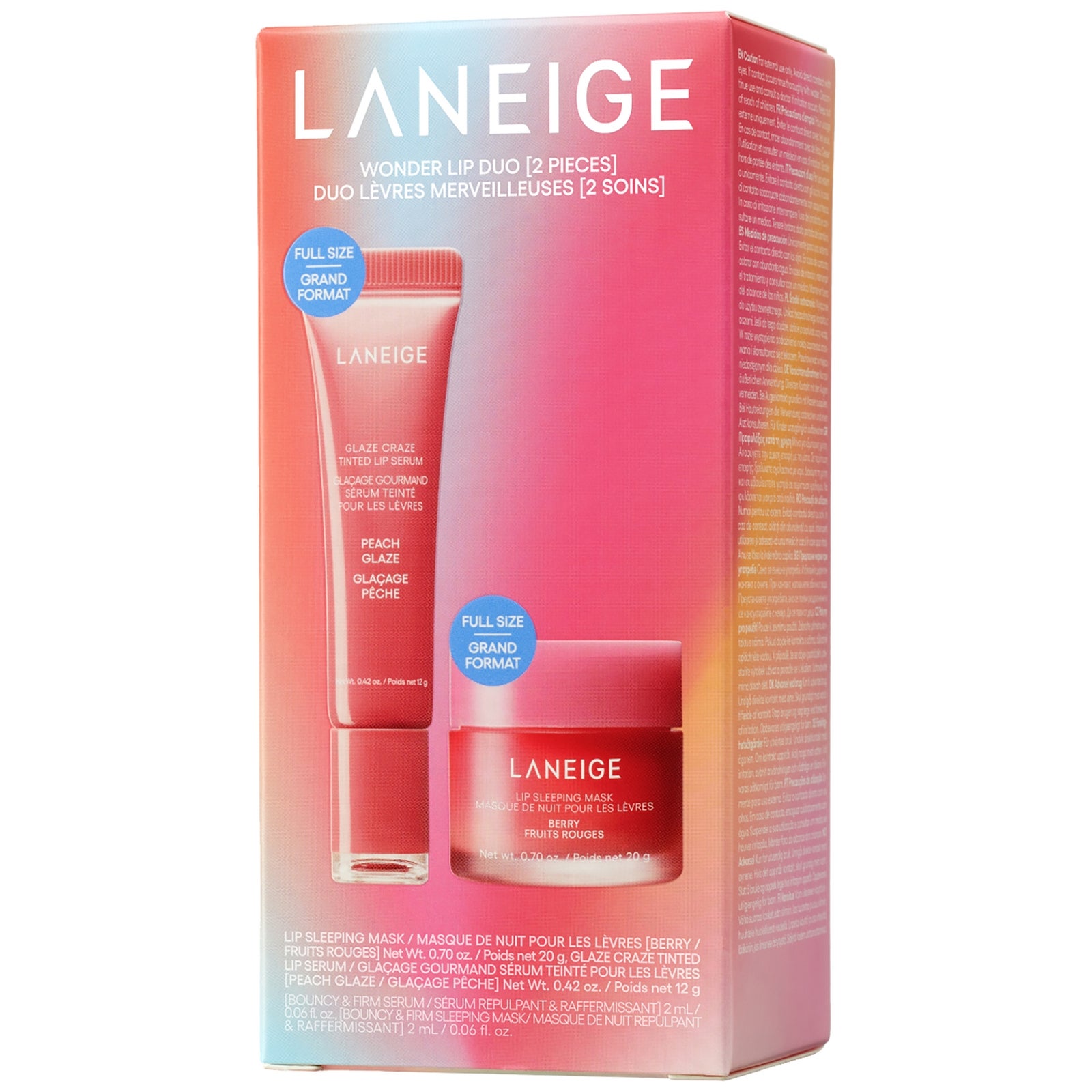 Laneige Wonder Lip Duo - Lip Care Set Day And Night Limited Edition Set Coffret Wonder Lip Duo 26G - Image 2