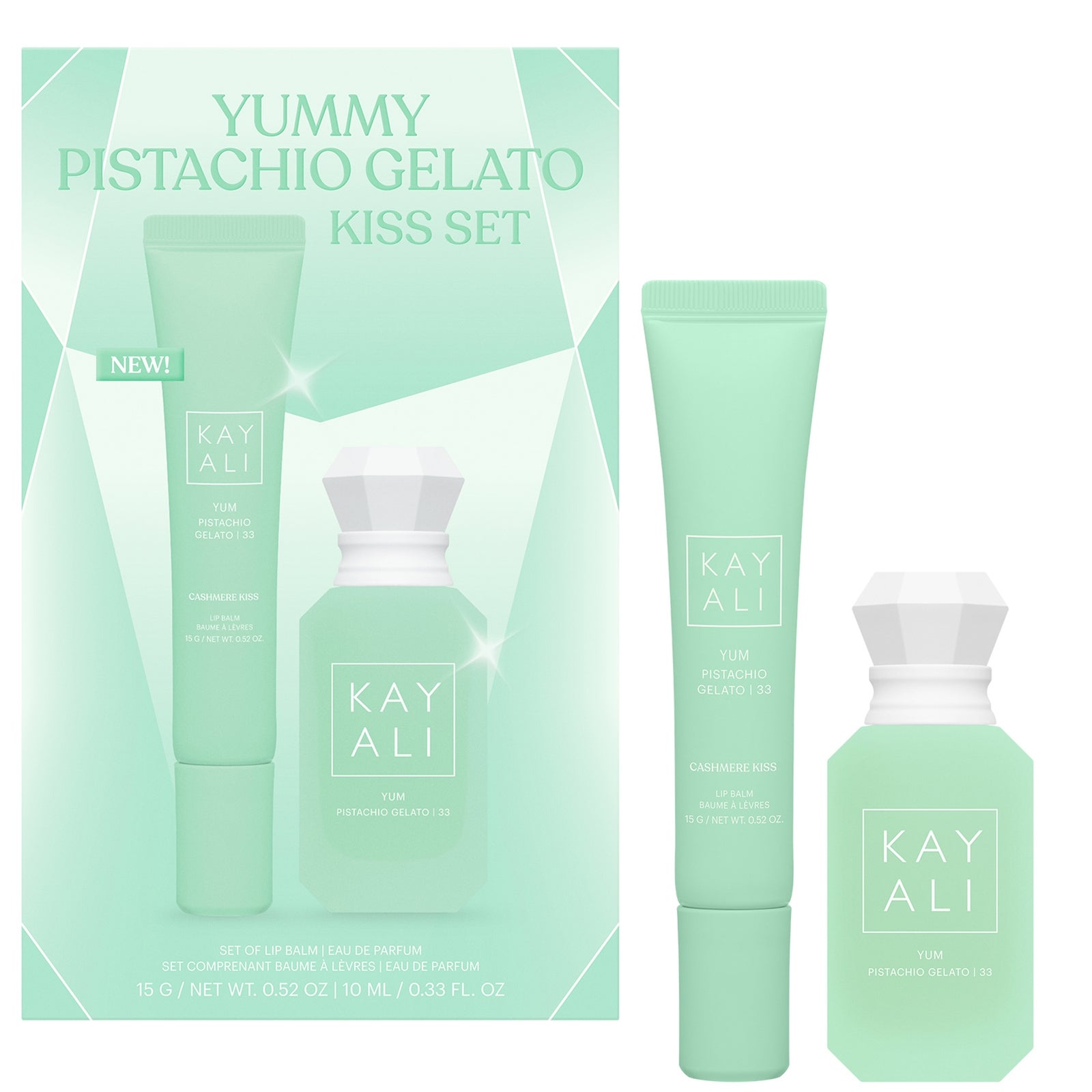 KAYALI Yummy Gelato Kiss Set - 10ml EDP & 15g Lip Balm (Worth £51) - Image 1