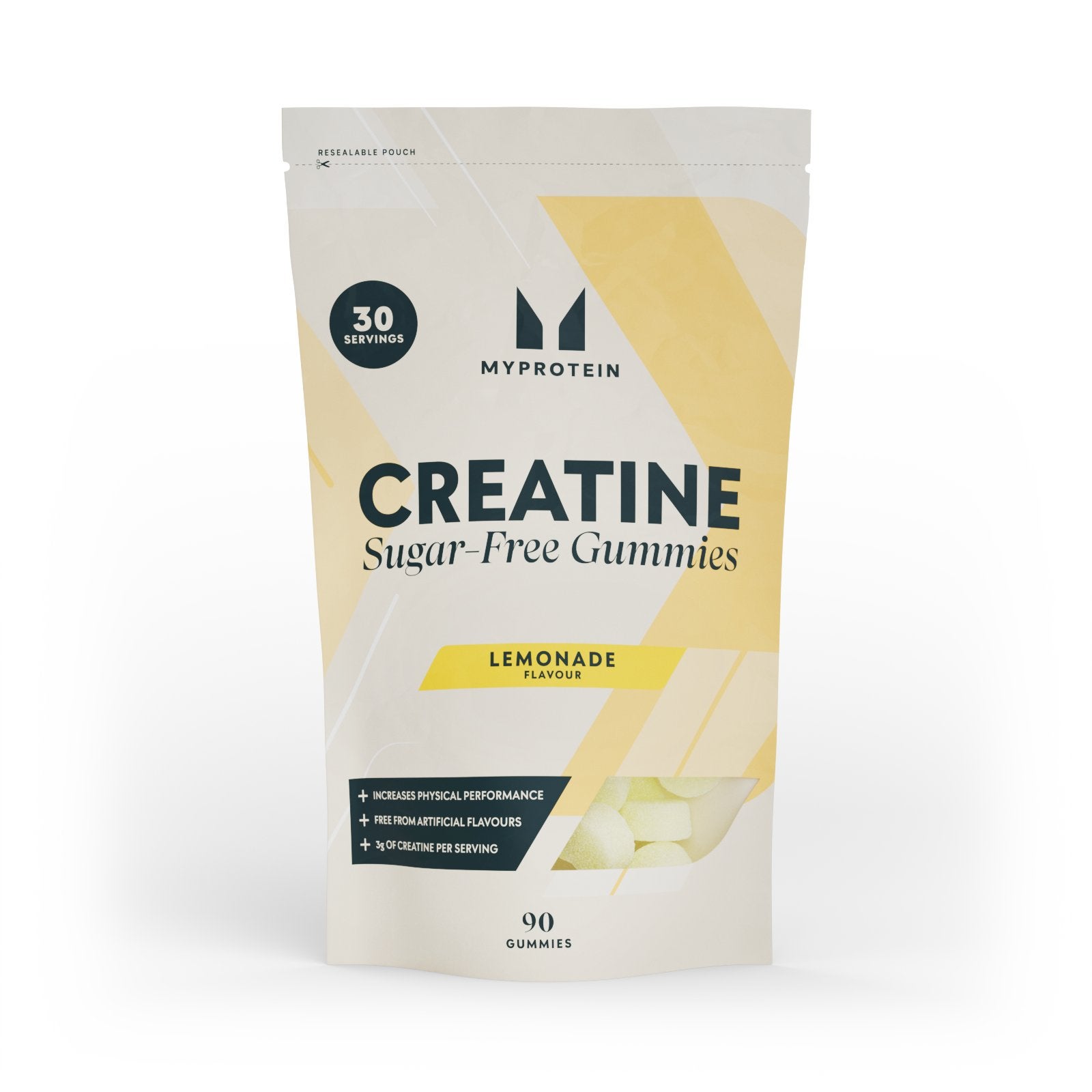 Sugar-Free Creatine Gummies - 90 GUMMIES - 30servings - Lemonade