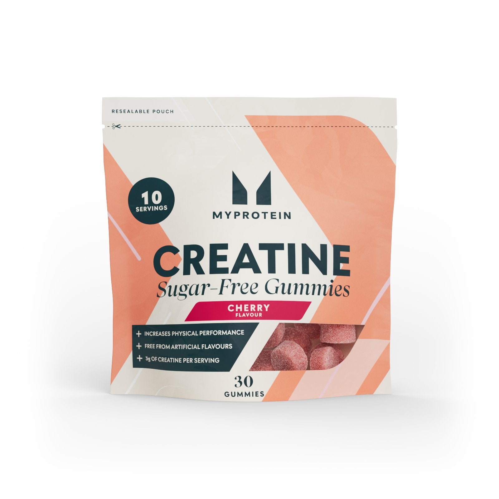 Gummies de creatina sin azúcar - 30 Gummies - 10raciones - Frambuesa de MyProtein | Natural Doctor