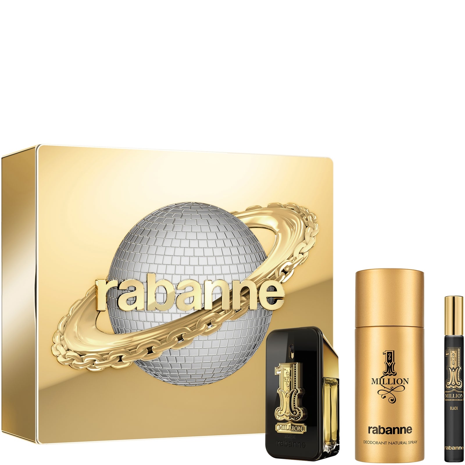 Rabanne 1 Million Black Eau de Parfum 50ml + 10ml + Deodorant 150ml