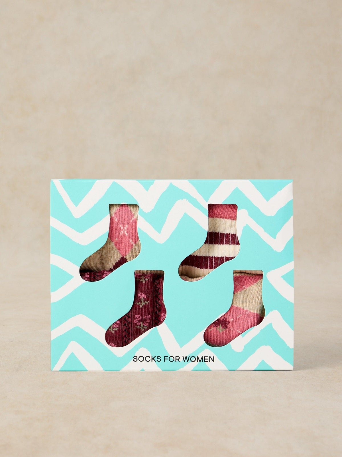 4er-Pack gemusterte Socken - 36-38