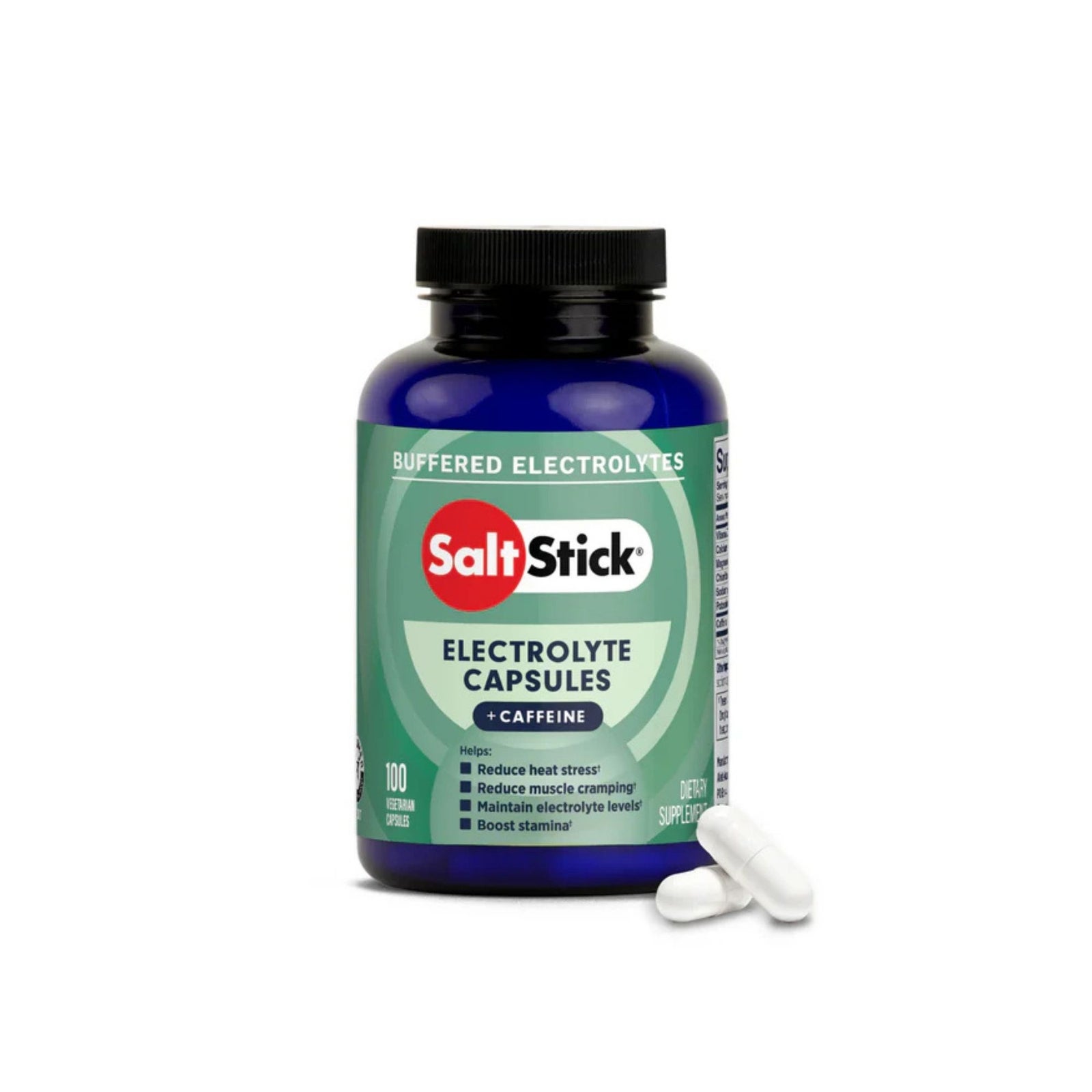 Salt Stick, 100 Capsule Plus Caffeine Tub