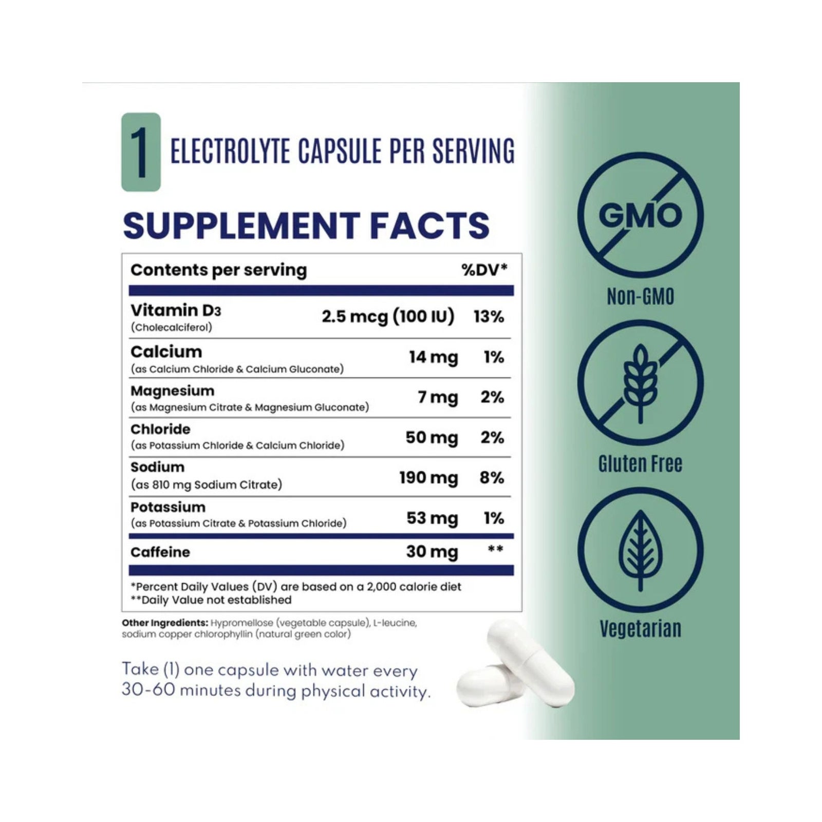 Salt Stick 100 Capsule Plus Caffeine Tub