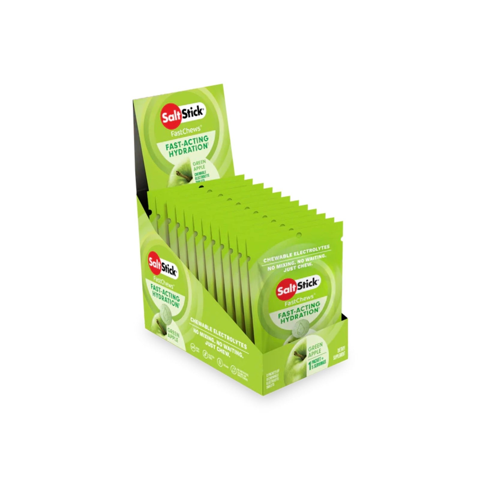 Salt Stick, FastChews Box - 12item - Green Apple