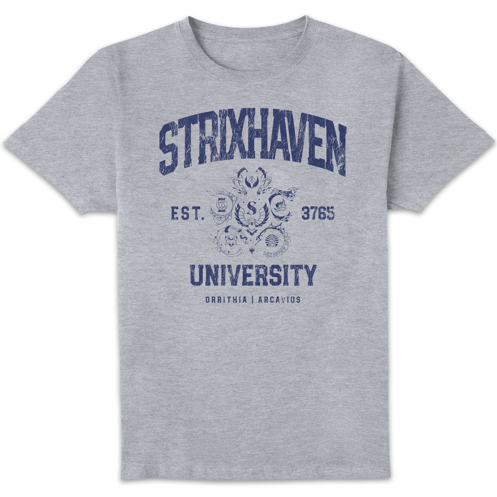 Magic the Gathering Strixhaven Crest T - shirt Grey