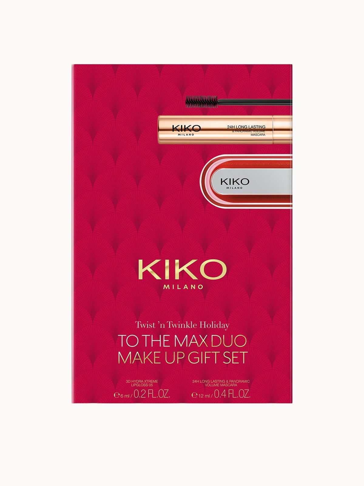 KIKO Milano Twist 'N Twinkle Holiday To The Max Duo Make Up Gift Set | Extreme 3D-volume lip gloss and volume- and definition-enhancing mascara for a bold, high-impact festive look - Image 3