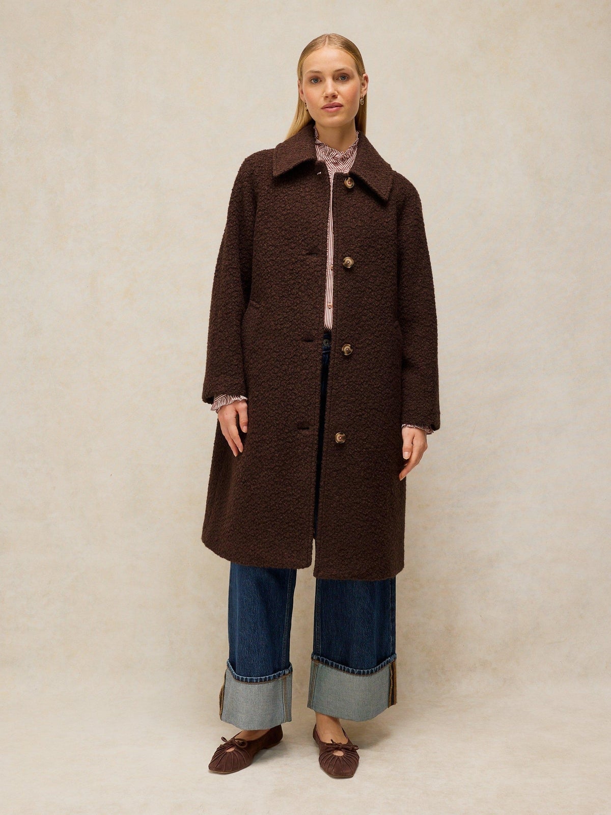 Mantel Kelsey aus Bouclé-Wollmix - 52/R