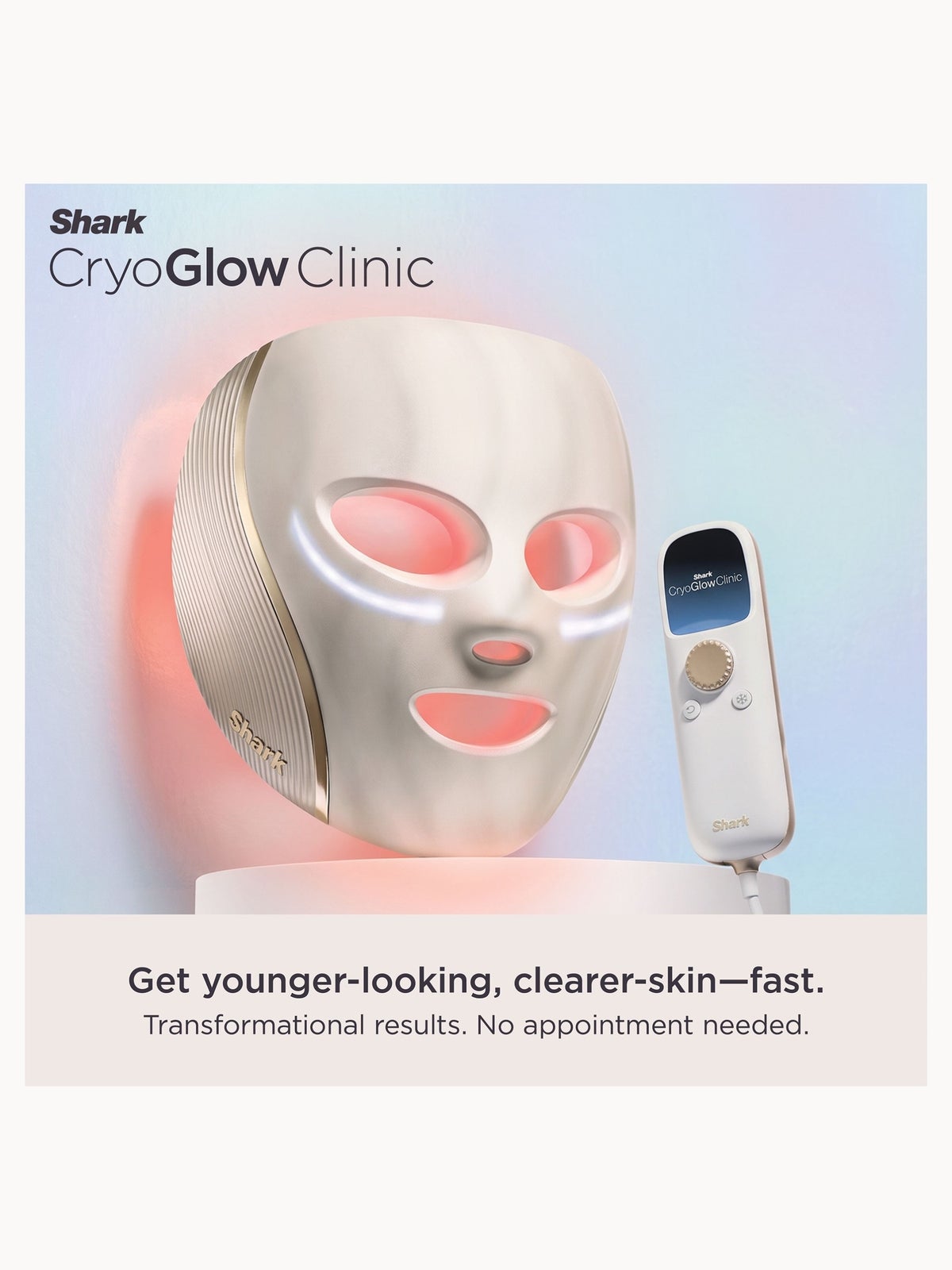 Shark CryoGlow Clinic Under-Eye Contrast Therapy & LED Anti-Ageing & Blemish Clearing Mask, photo 2