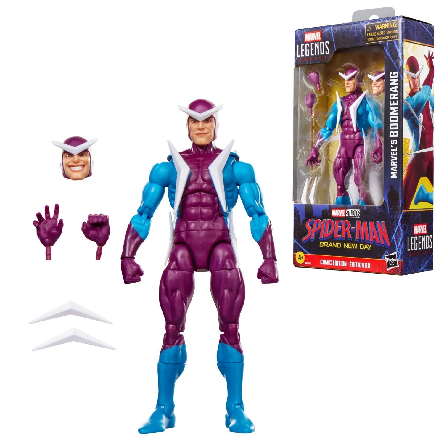 Marvel Legends Series Marvelas Boomerang, Spider-Man Comics Collectible 15 cm Scale Action Figure