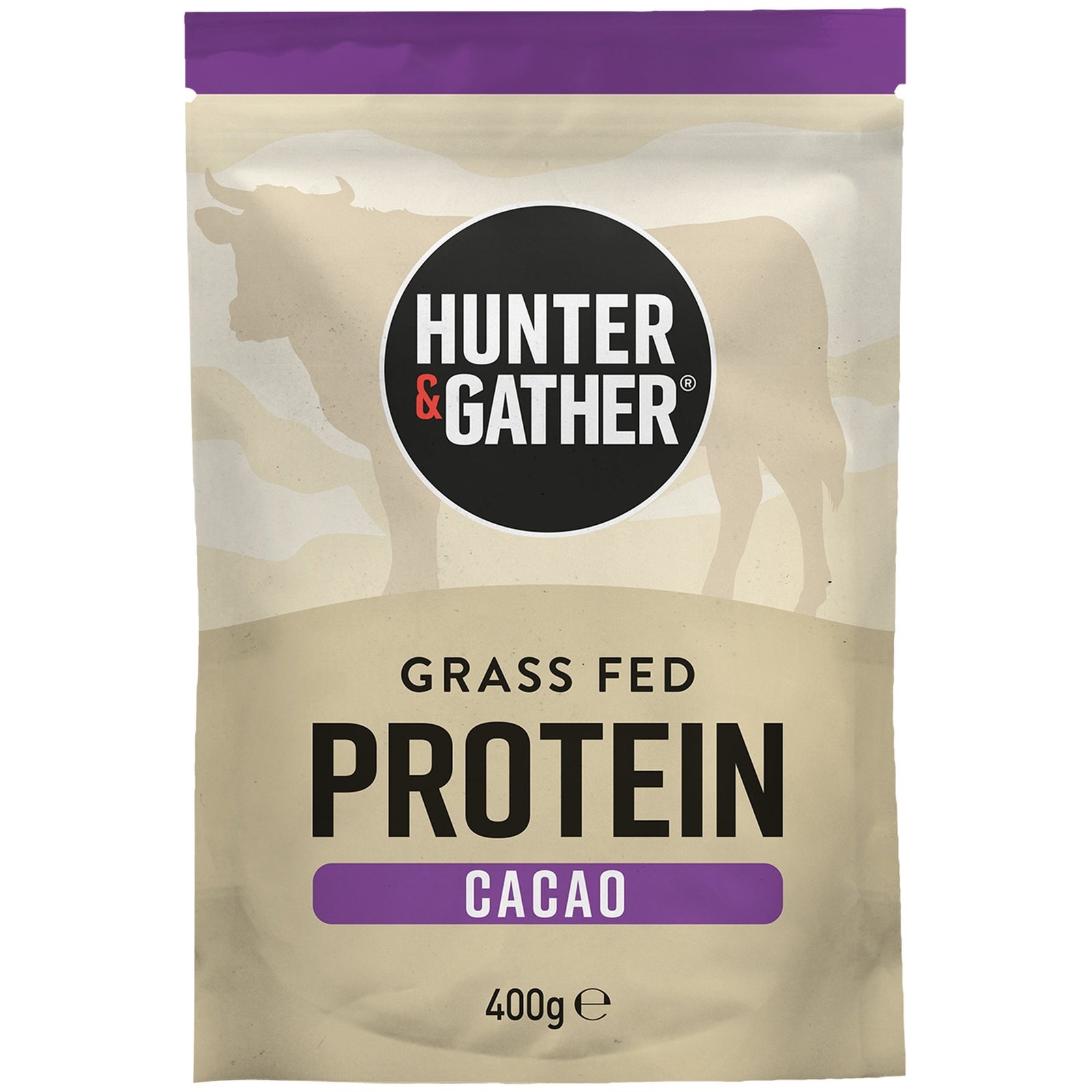 Hunter & Gather Cacao Grass Fed Beef Protein Powder 400g