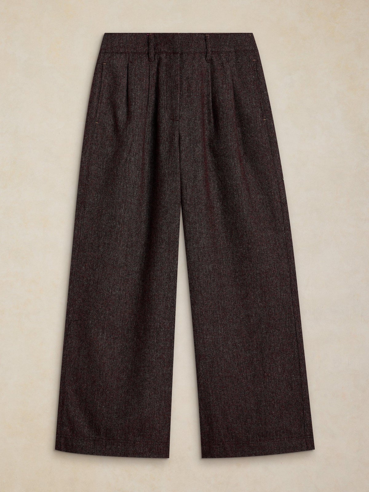 Hose Sasha in Tweed-Optik mit weitem Bein - 50/R