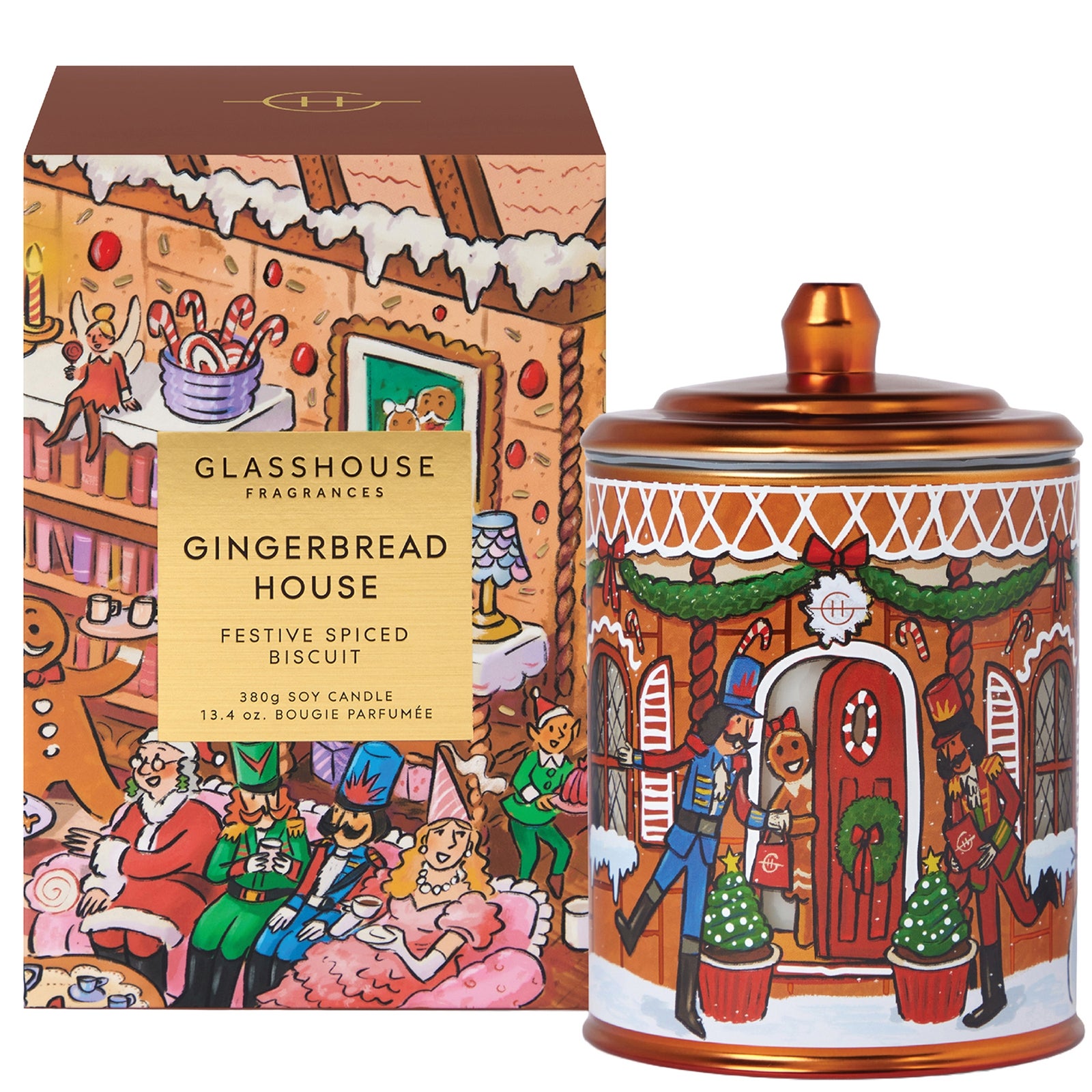 Glasshouse Fragrances Gingerbread House Candle, 13.4 oz | Dermstore