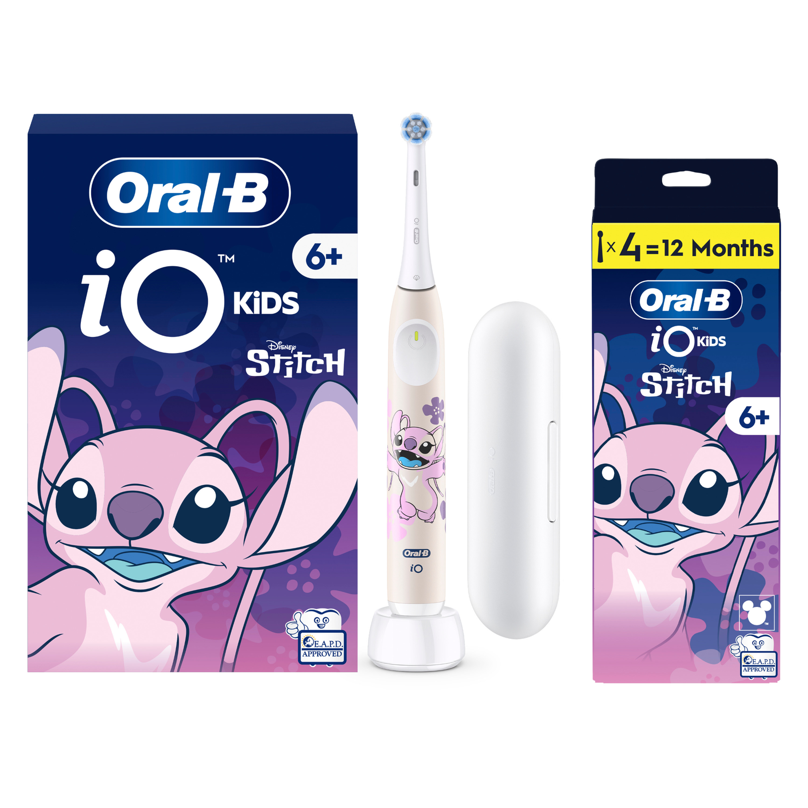 Oral-B iO Kids Disney Angel Electric Toothbrush + 4 Toothbrush Heads