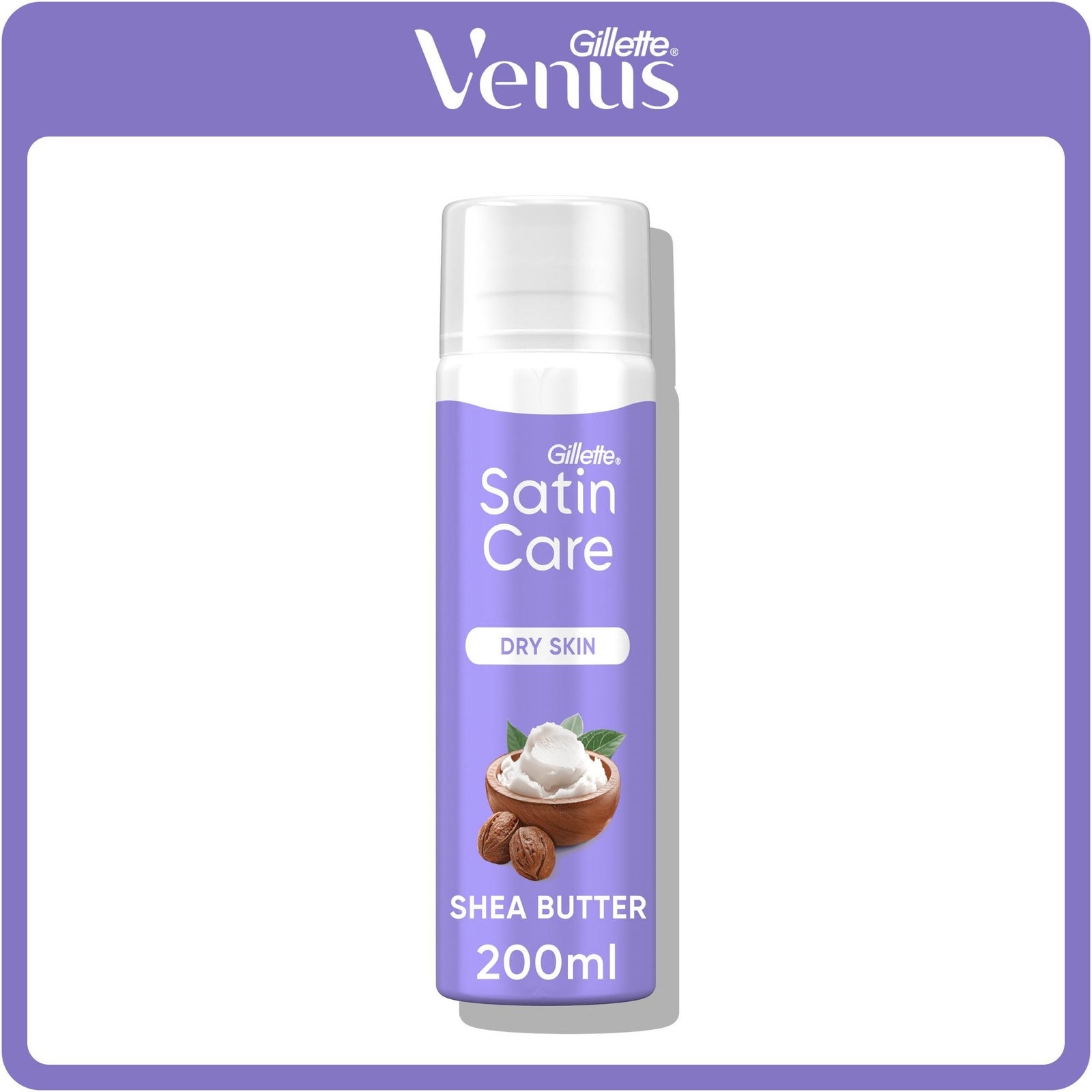 Gillette Satin Care Shea Butter Silk Shaving Gel  Dry Skin