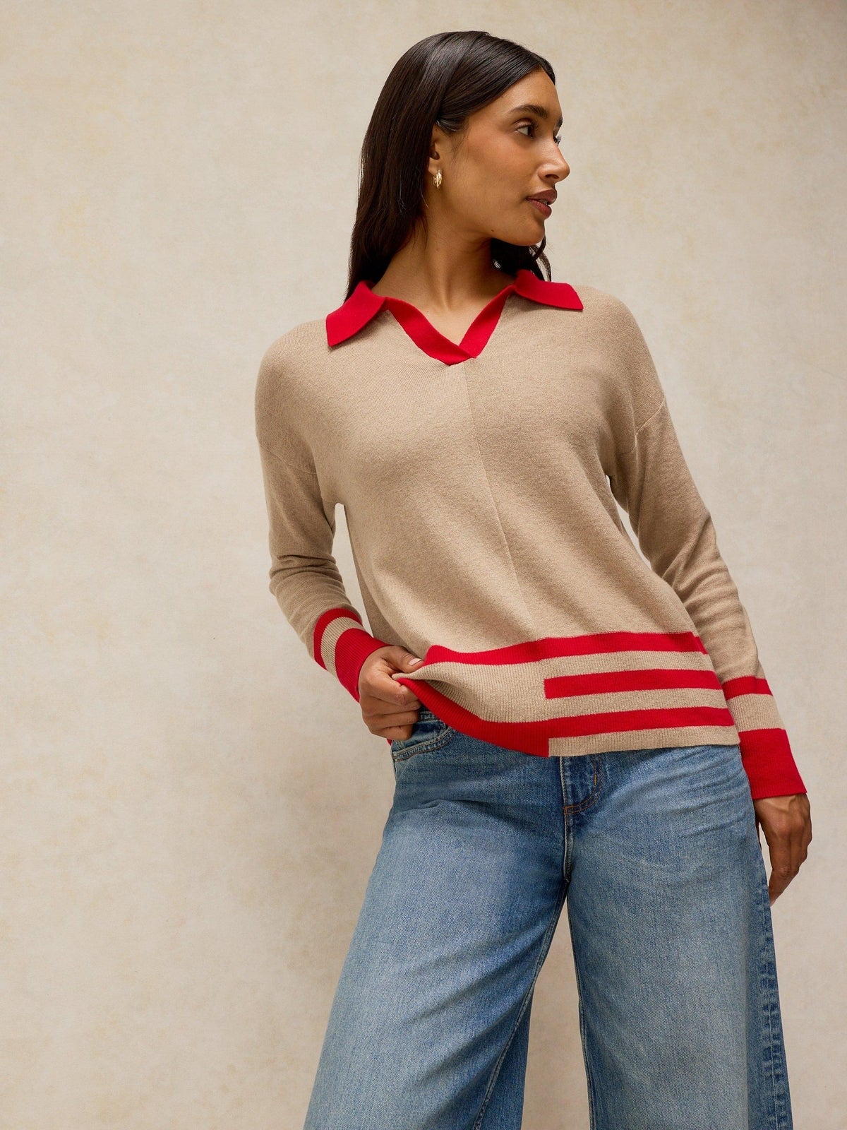 Pullover Cara mit Kragen - 52