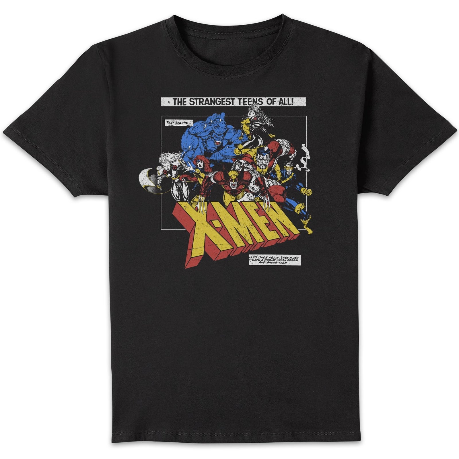 X-Men Retro Team Up T - shirt Black