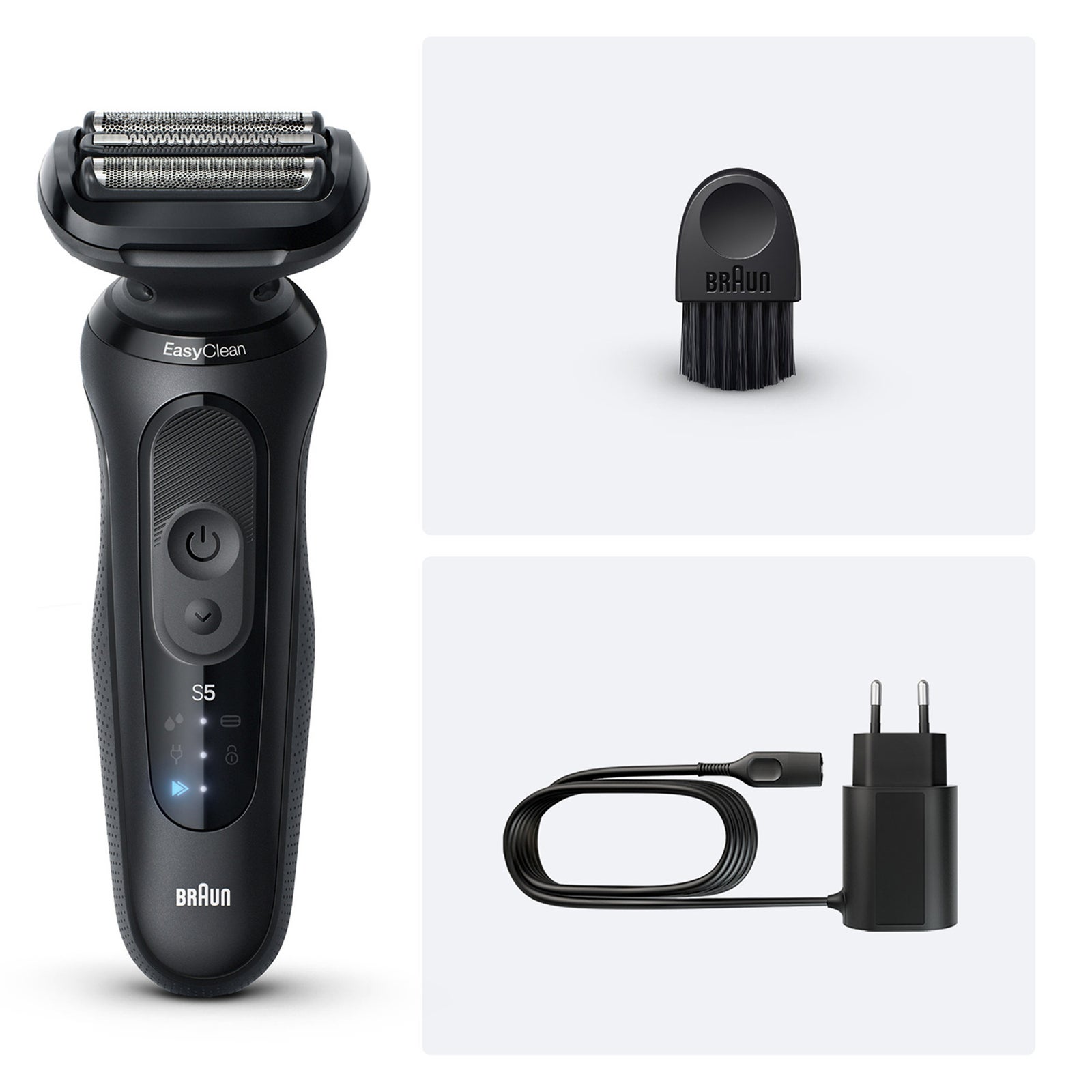 Braun Series 5 52-N1000sêf1 Wet & Dry Foil Shaver - Black, Black - Image 3