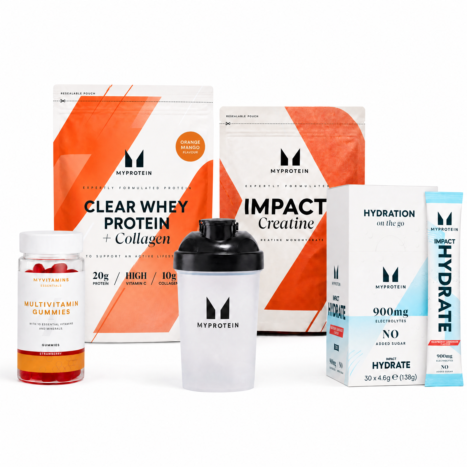 Impact Week Clear Protein Bundle - Raspberry Lemonade - 20Portionen - Orange Mango