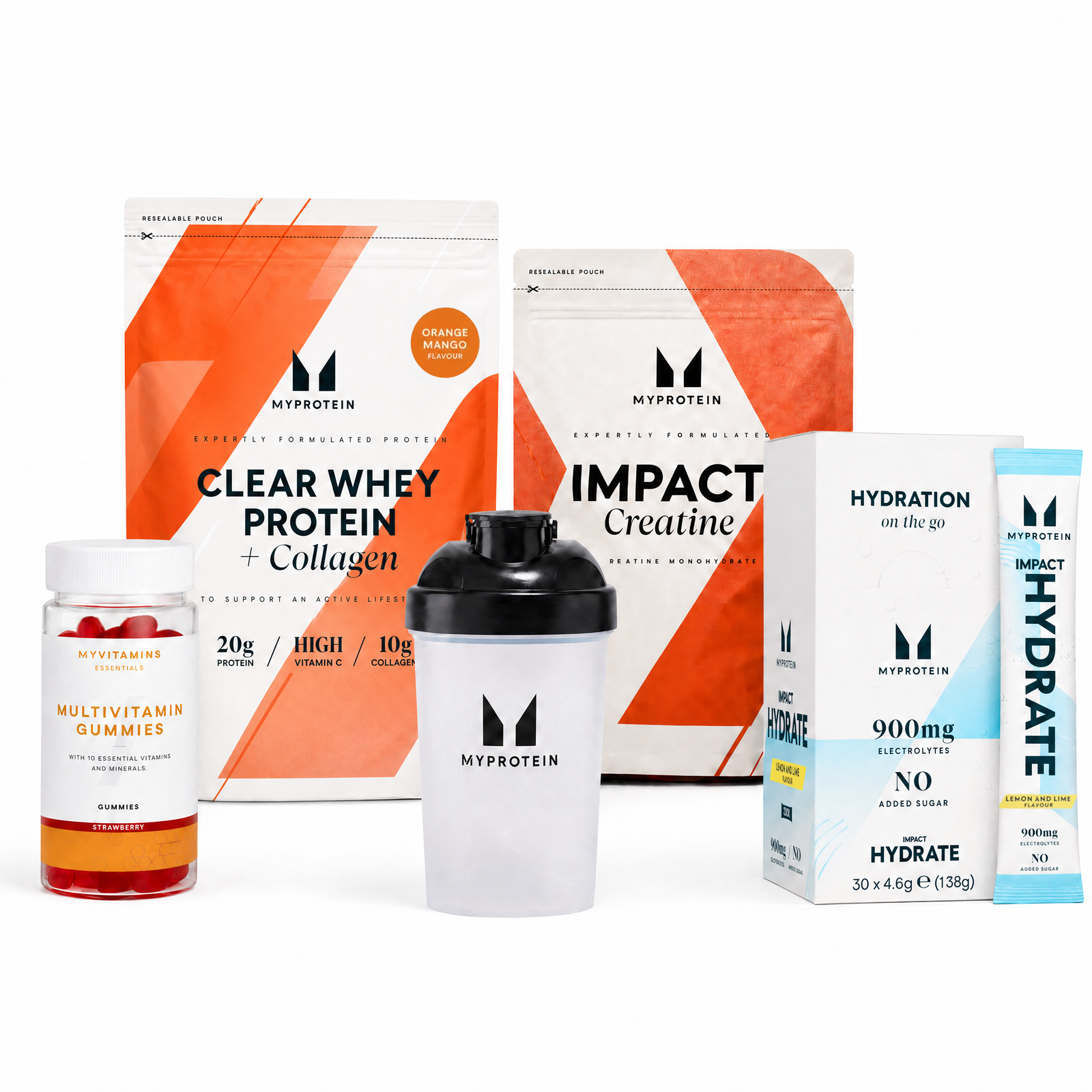 Impact Week Clear Protein Bundle - Lemon & Lime - 20Portionen - Orange Mango