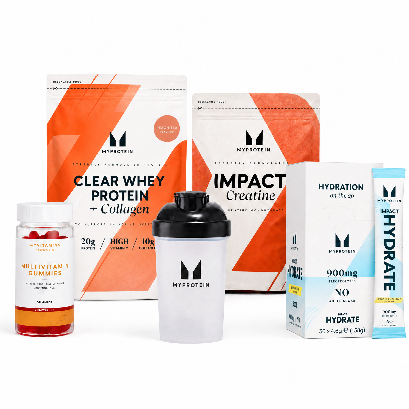 Impact Week Clear Protein Bundle - Lemon & Lime - 20Portionen - Peach Tea