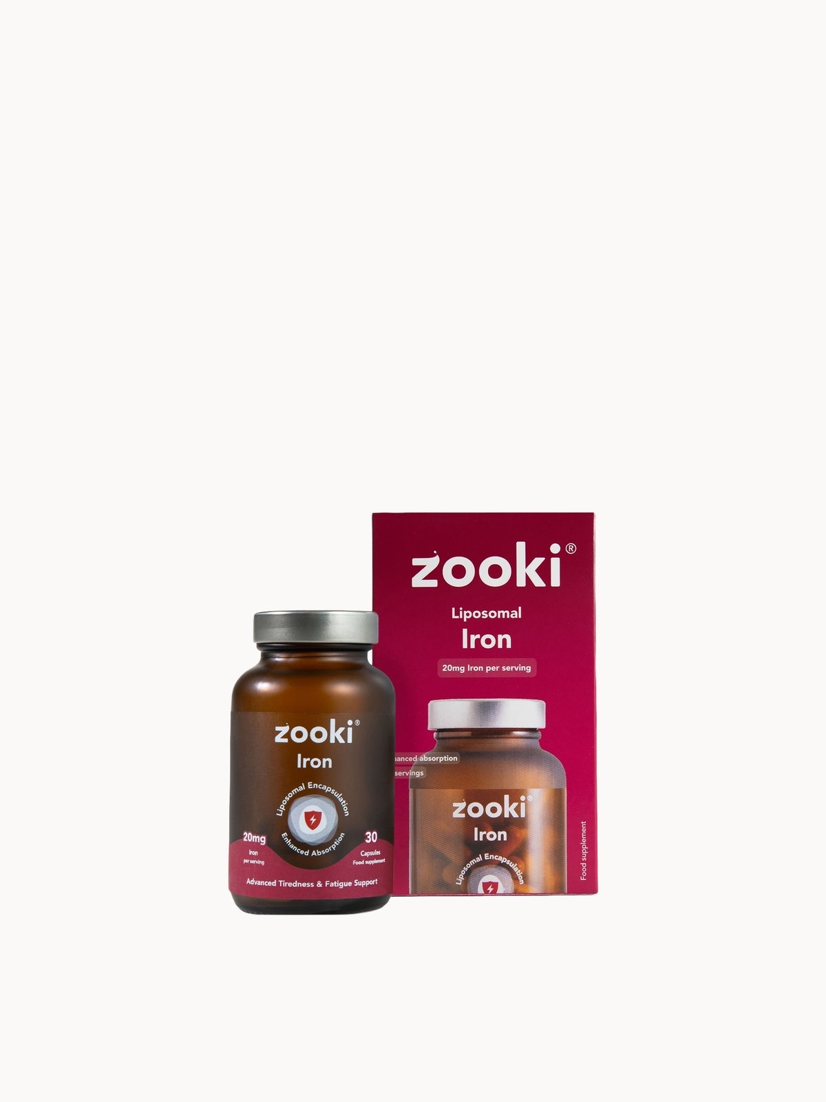 Zooki Liposomal Iron 20mg Capsules - 30 Day Supply