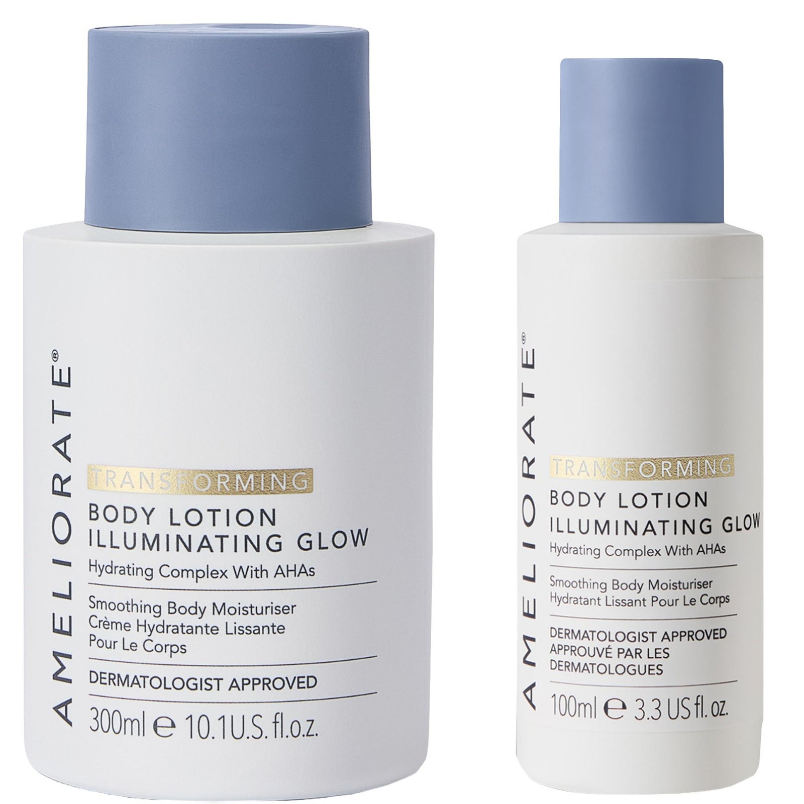AMELIORATE Illuminating Glow Transforming Body Lotion Home and Away Duo