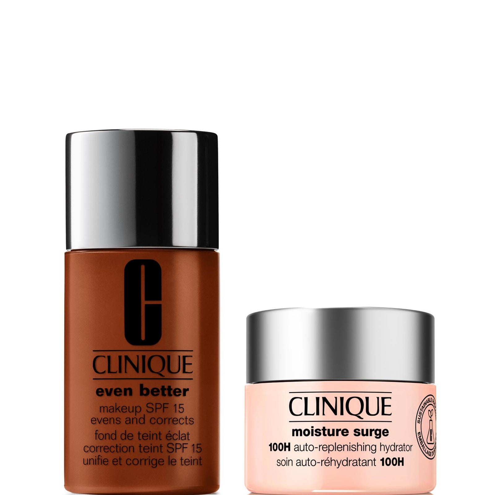 Clinique Even Better Vitamin Makeup Foundation & Moisture Surge 100H Hydrator Moisturiser Bundle (Various Shades) - CN 116 SPICE