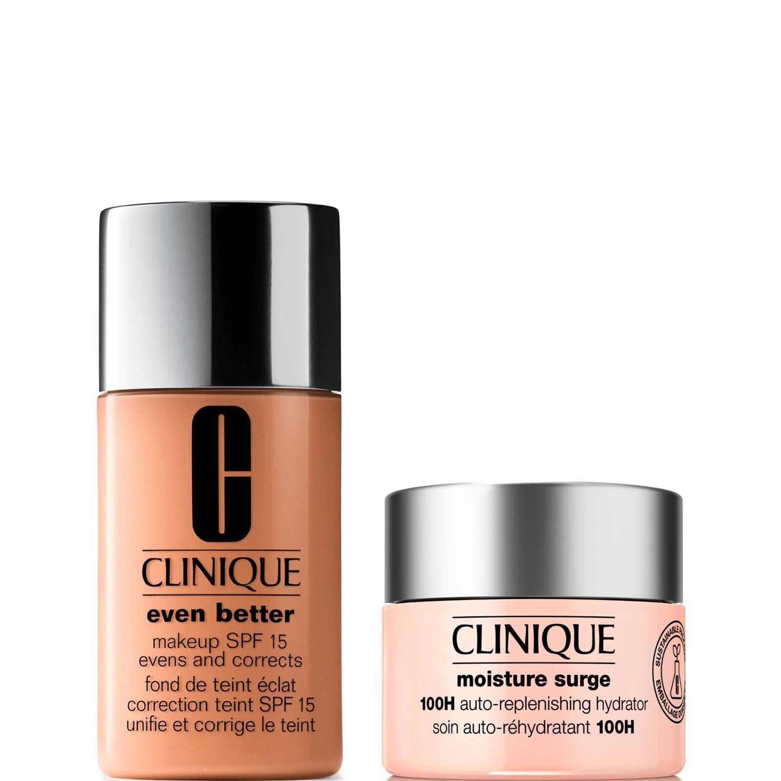 Clinique Even Better Vitamin Makeup Foundation & Moisture Surge 100H Hydrator Moisturiser Bundle (Various Shades) - CN 20 FAIR