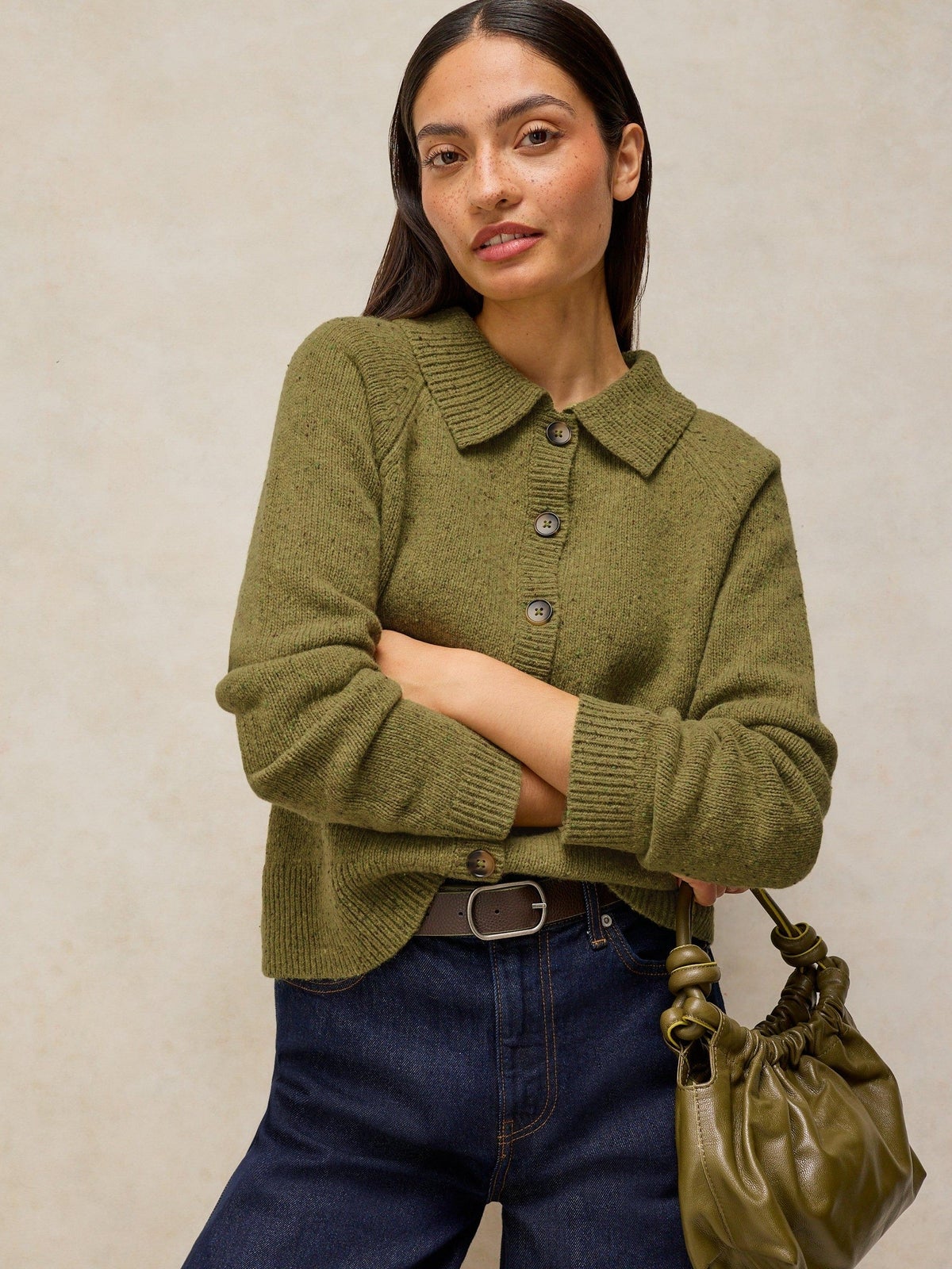 Strickjacke Shepherd aus Wollmischung - 48