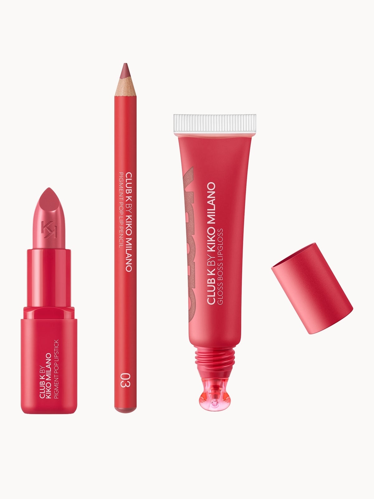 KIKO Milano Exclusive Club K Gloss Trio 14.6ml (Various Shades) - Soft Mauve