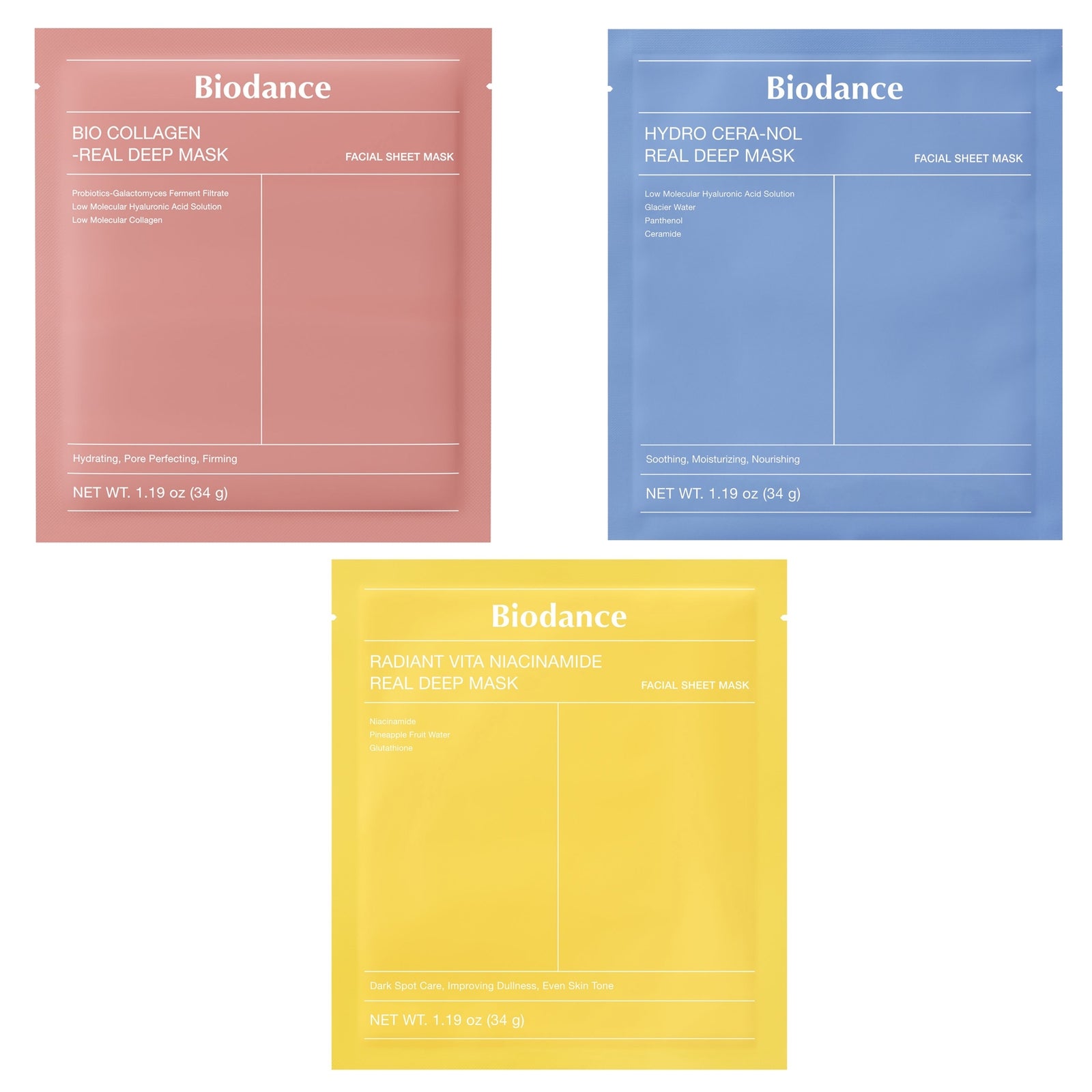 Biodance Real Deep Mask Trio Set