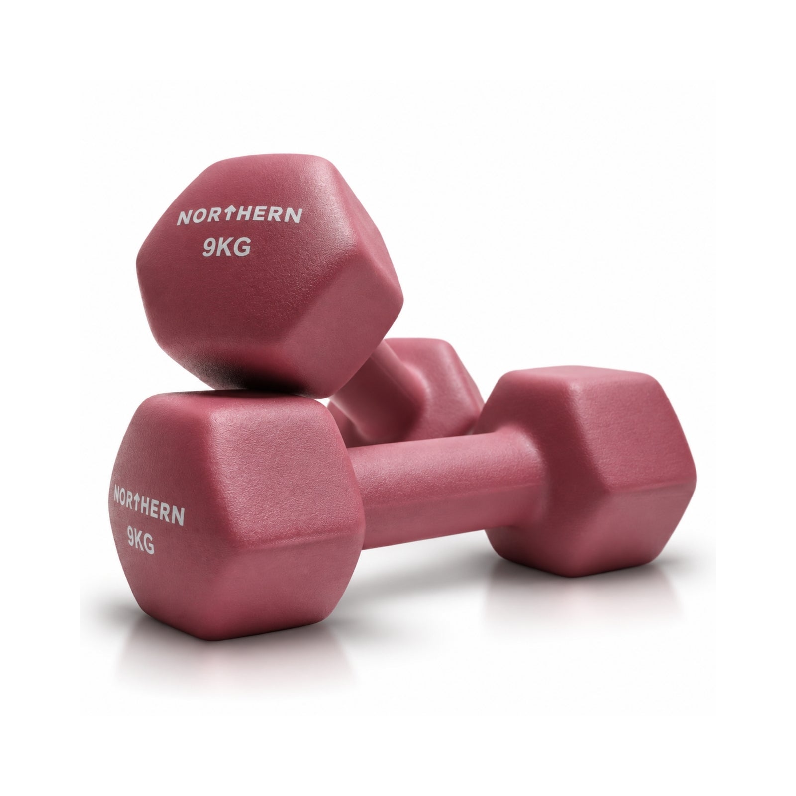 Northern Neoprene Hex Dumbbells – Dusk Pink - 9kg