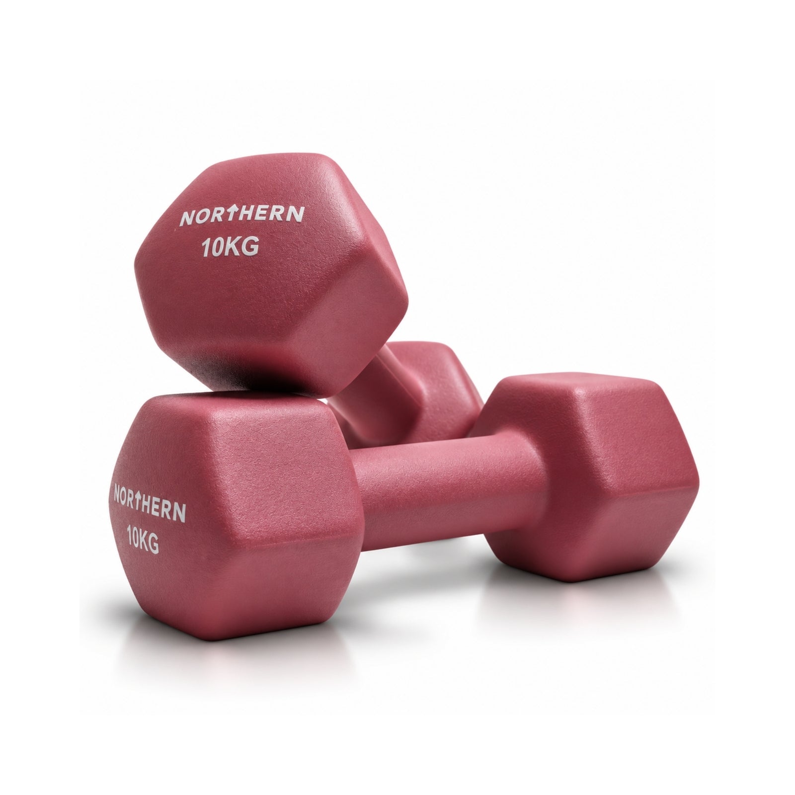 Northern Neoprene Hex Dumbbells – Dusk Pink - 10kg